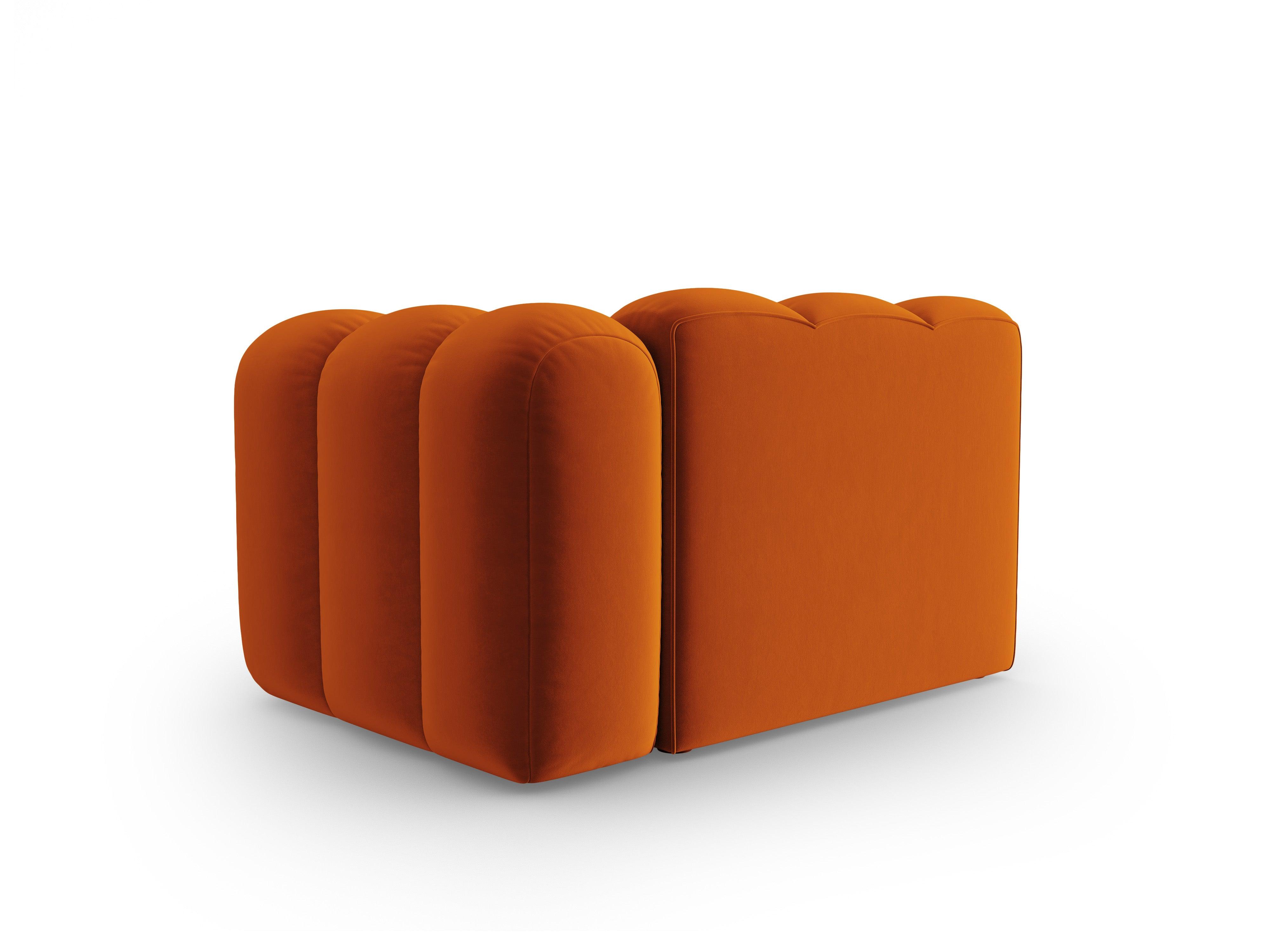 Sofa modułowa aksamitna prawostronna LUPINE ceglany - element końcowy - Image 3