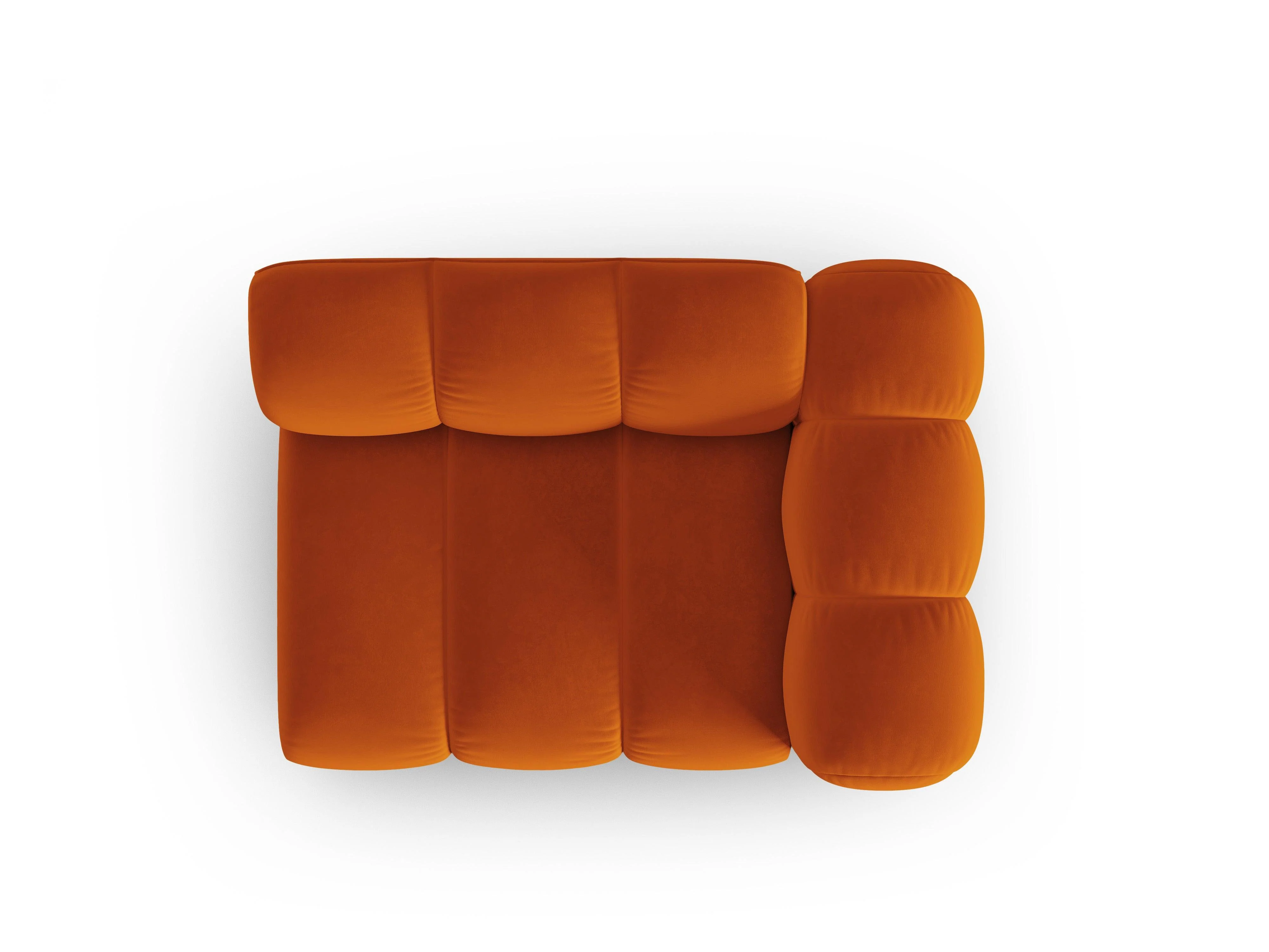 Sofa modułowa aksamitna prawostronna LUPINE ceglany - element końcowy - Image 4