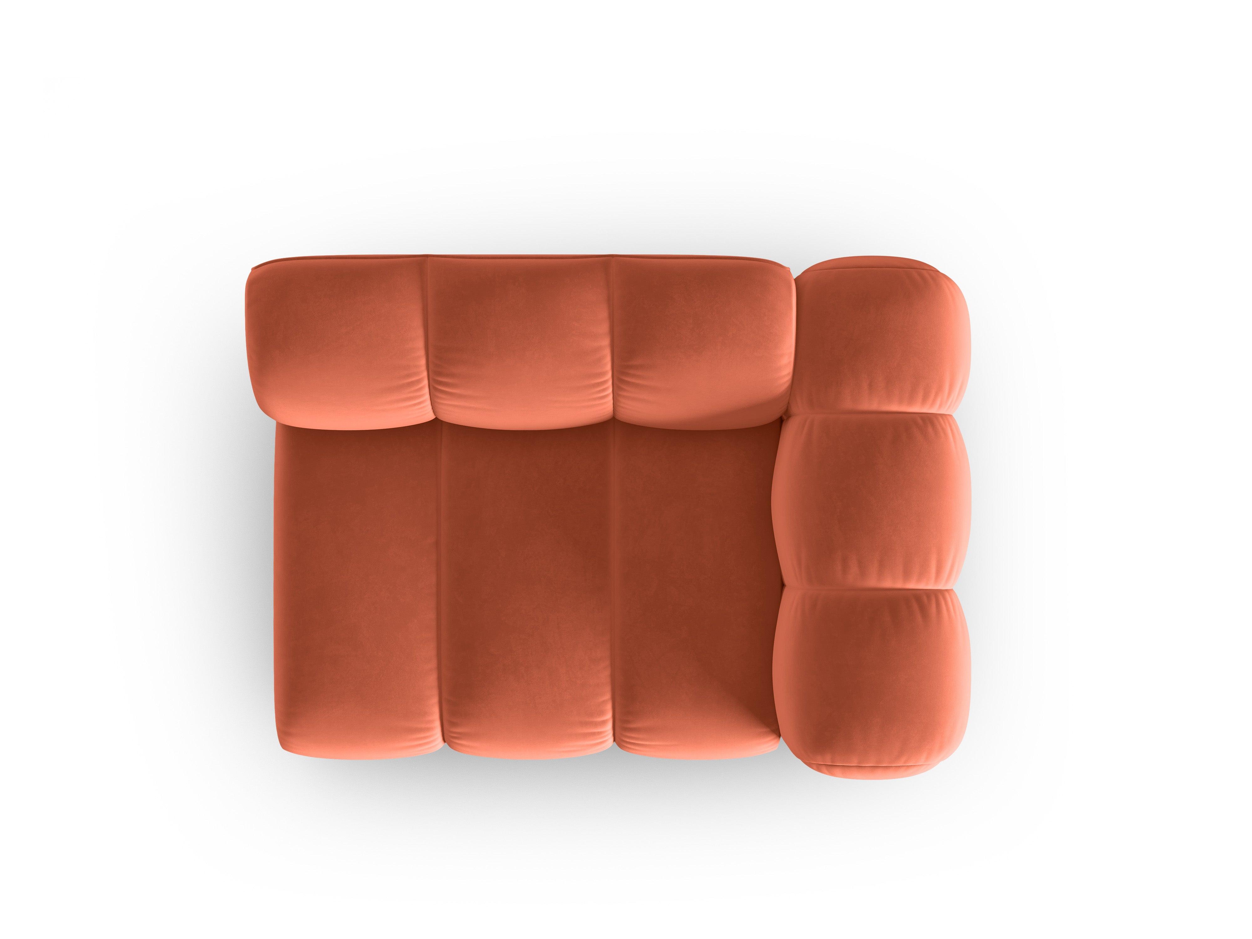 Sofa modułowa aksamitna prawostronna LUPINE koralowy - element końcowy - Image 3