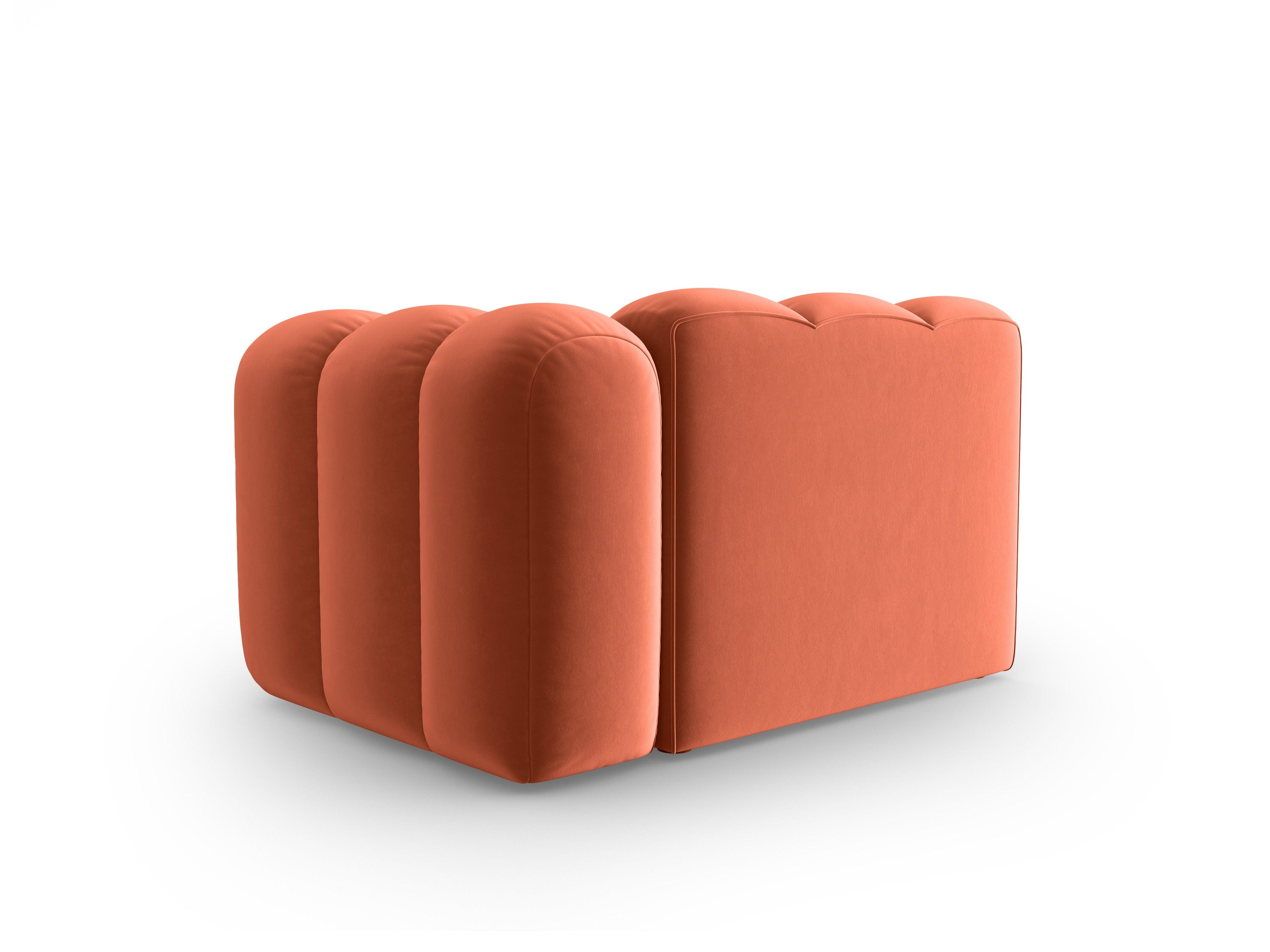 Sofa modułowa aksamitna prawostronna LUPINE koralowy - element końcowy - Image 4