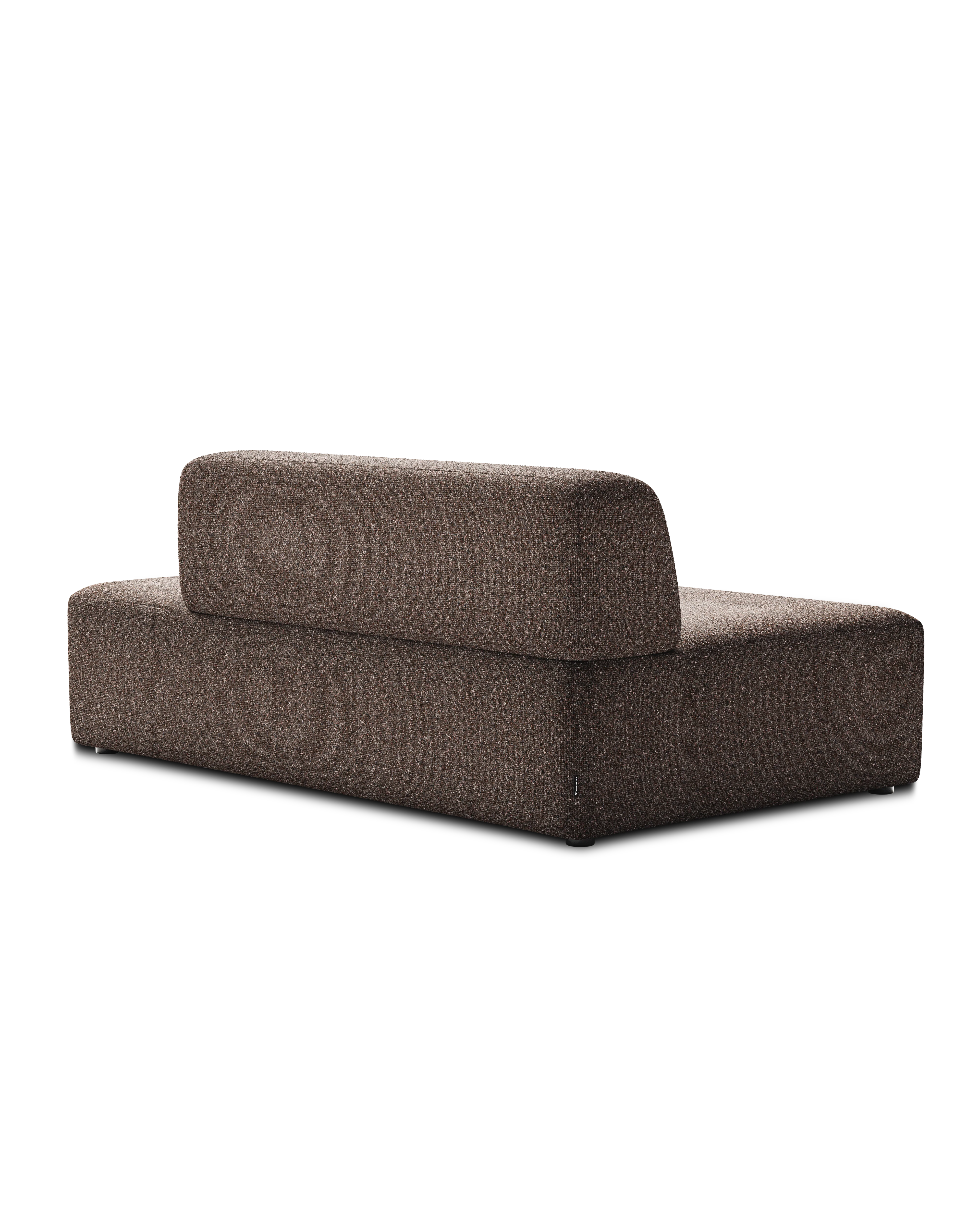 Sofa modułowa UMI - element otwarty lewostronny brązowy - Image 4