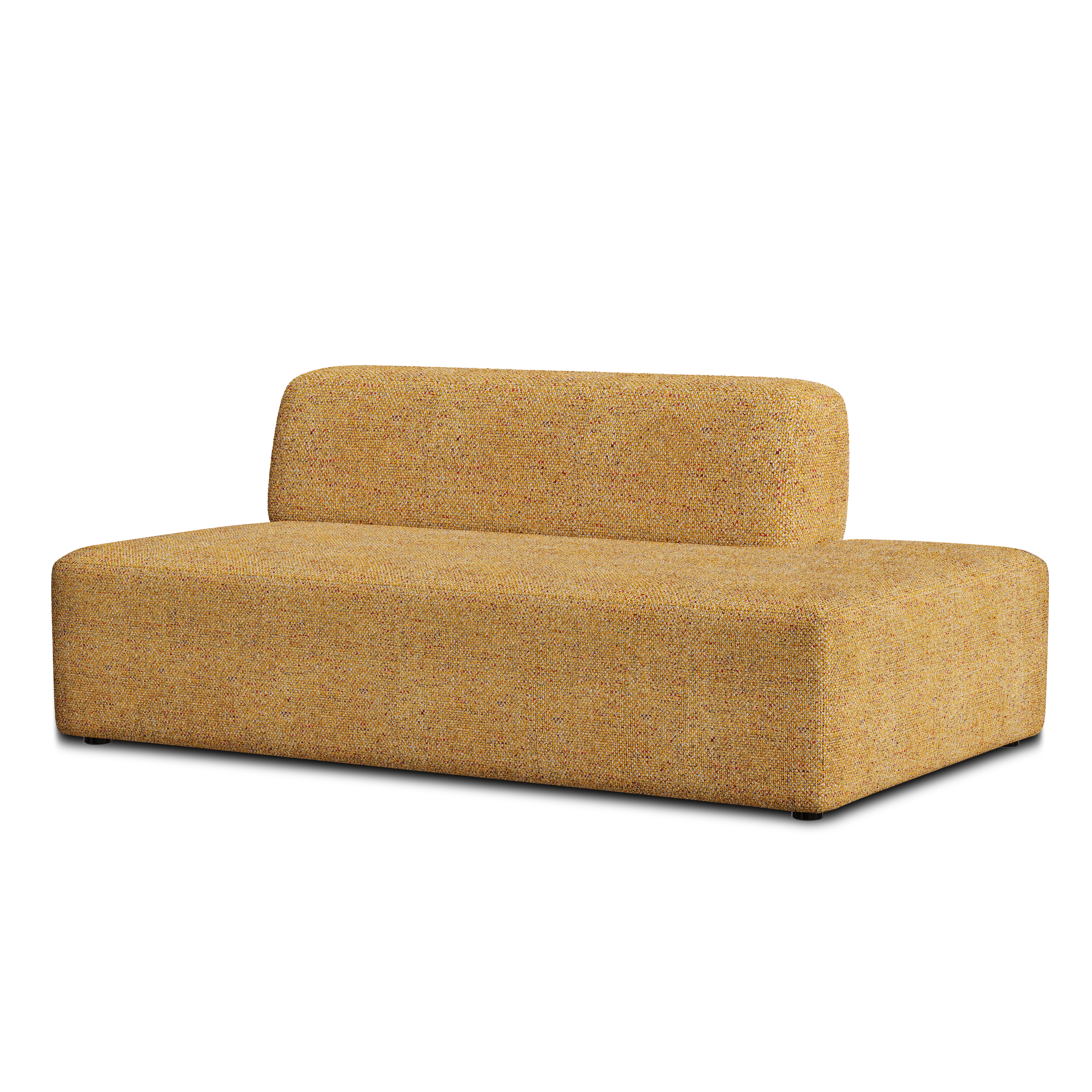Sofa modułowa UMI - element otwarty lewostronny jesienny pomarańczowy