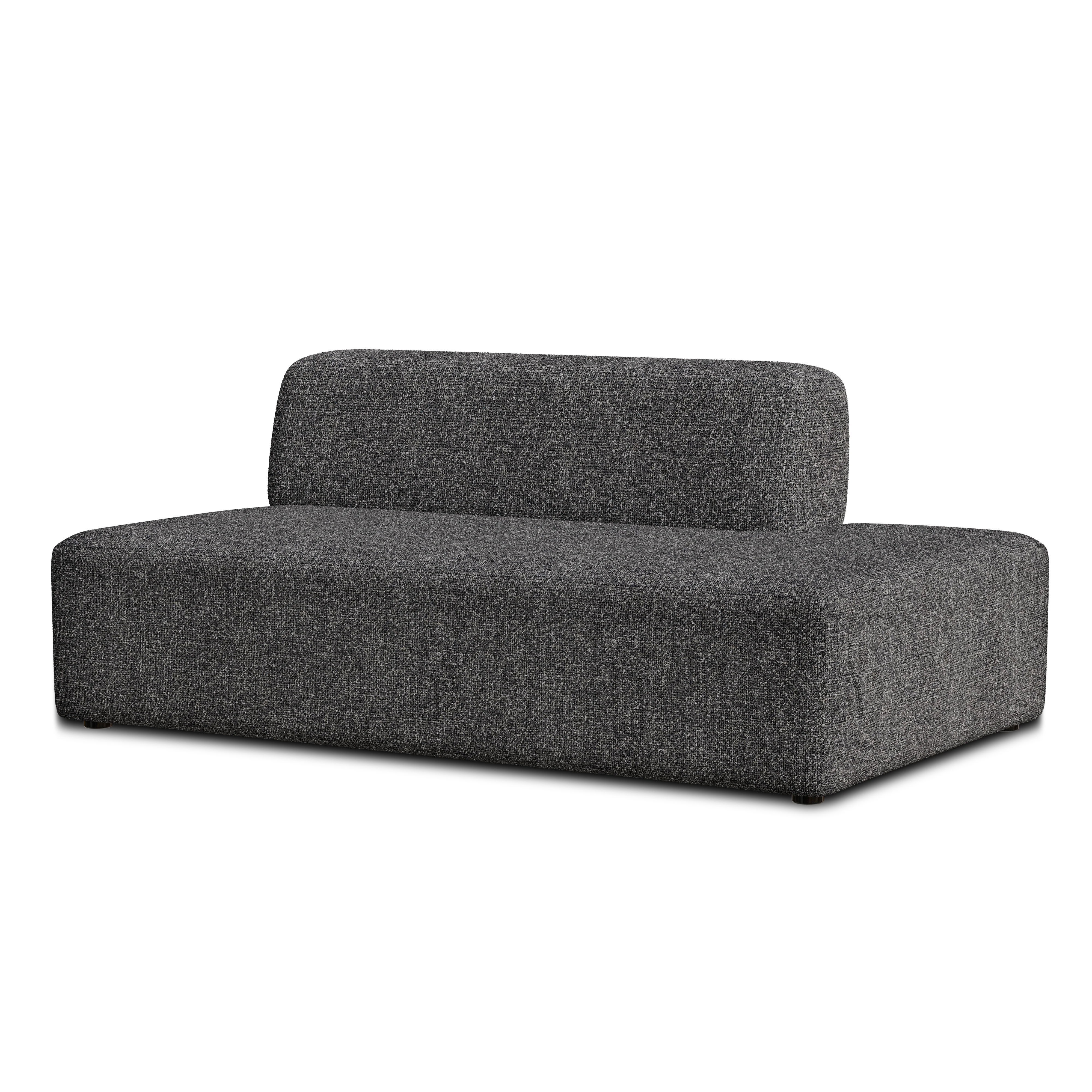Sofa modułowa UMI - element otwarty lewostronny kamienna czerń