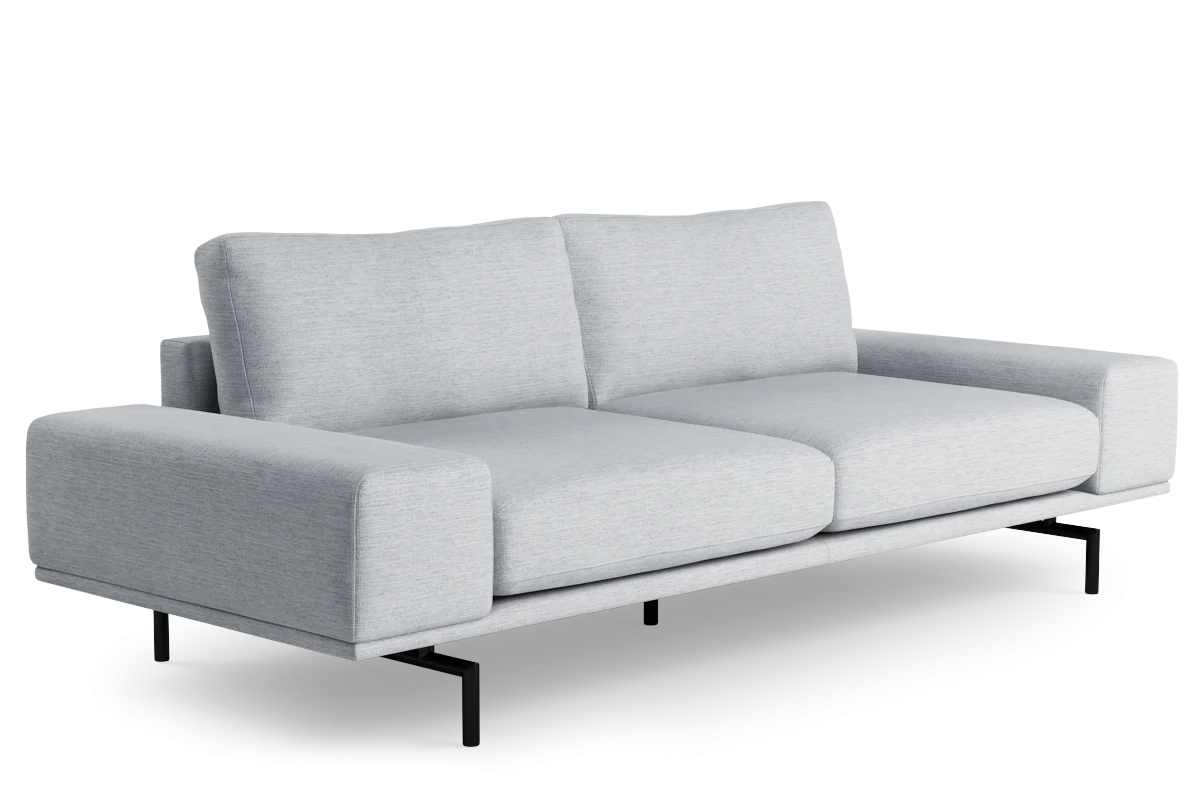 Sofa 2,5-osobowa BRIXTON tapicerowany z czarną podstawą - Image 5