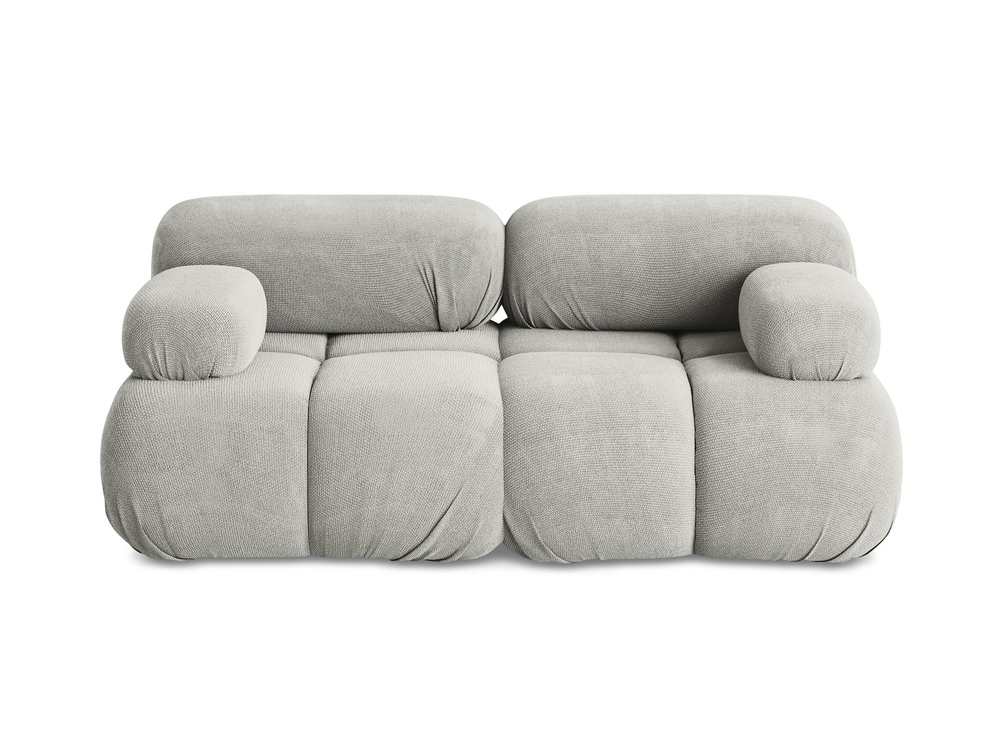 Sofa modułowa 2-osobowa LOKUA jasnoszary szenil - Image 3