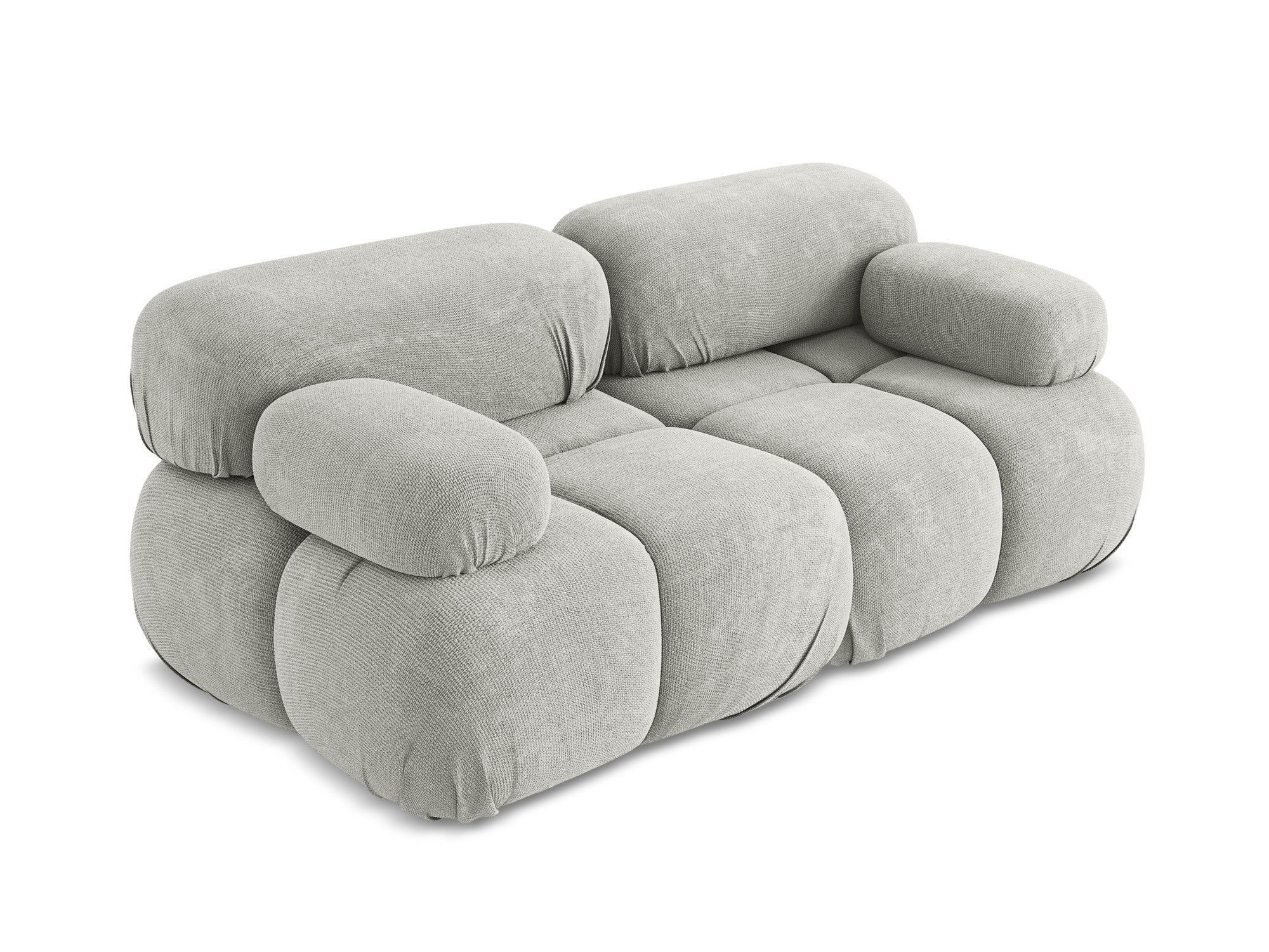 Sofa modułowa 2-osobowa LOKUA jasnoszary szenil - Image 4