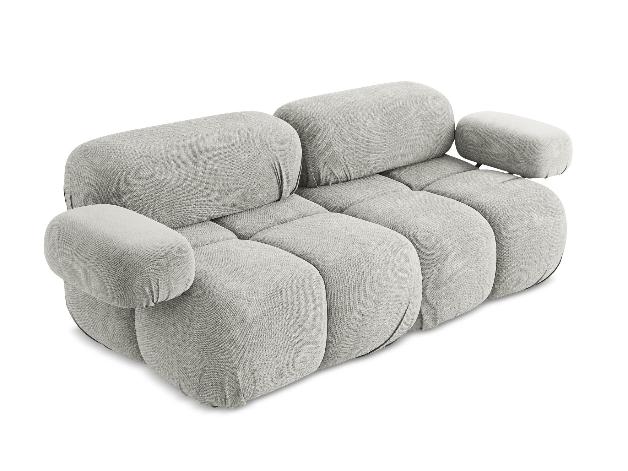 Sofa modułowa 2-osobowa LOKUA jasnoszary szenil - Image 5