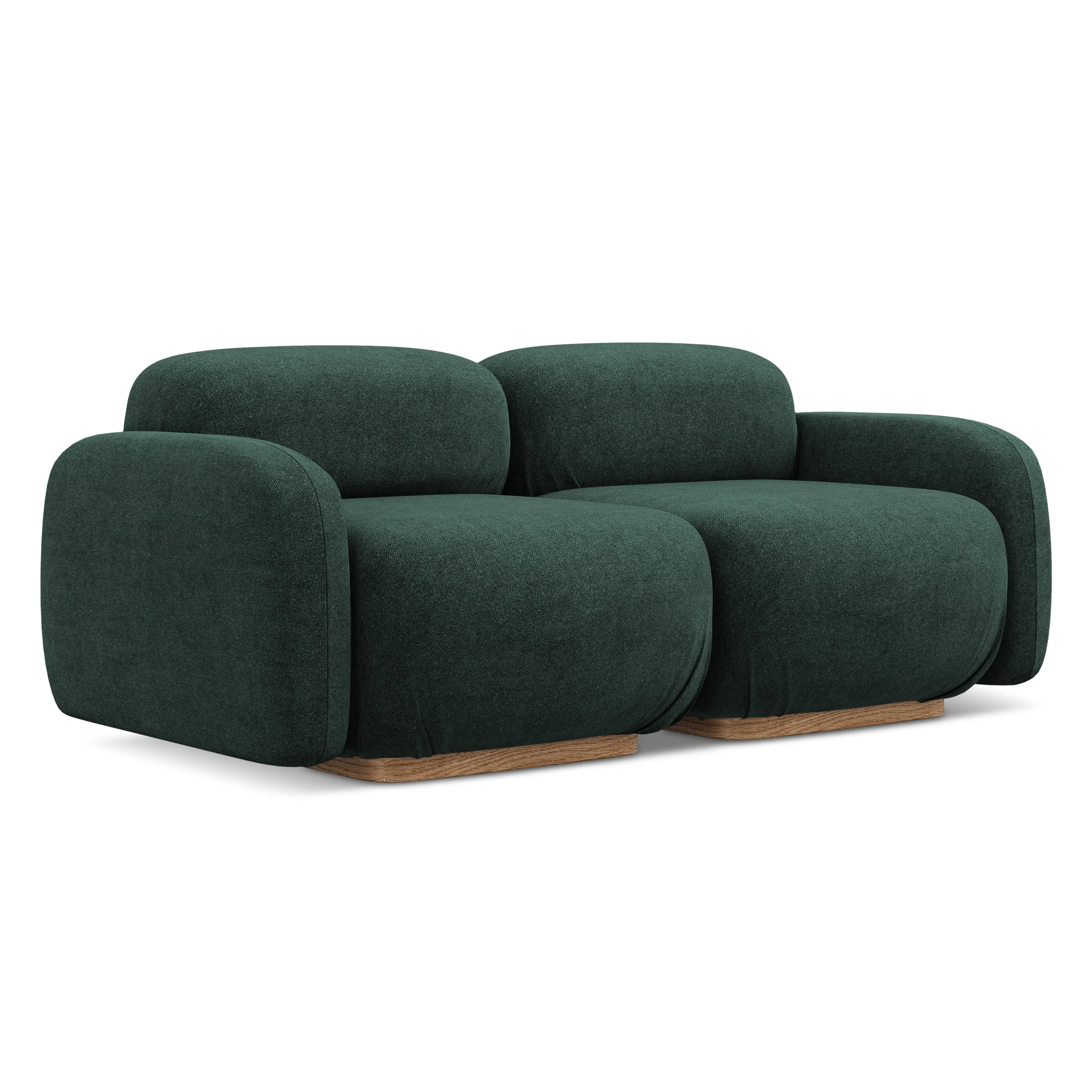 Sofa modułowa 3-osobowa AILANI butelkowa zieleń boucle