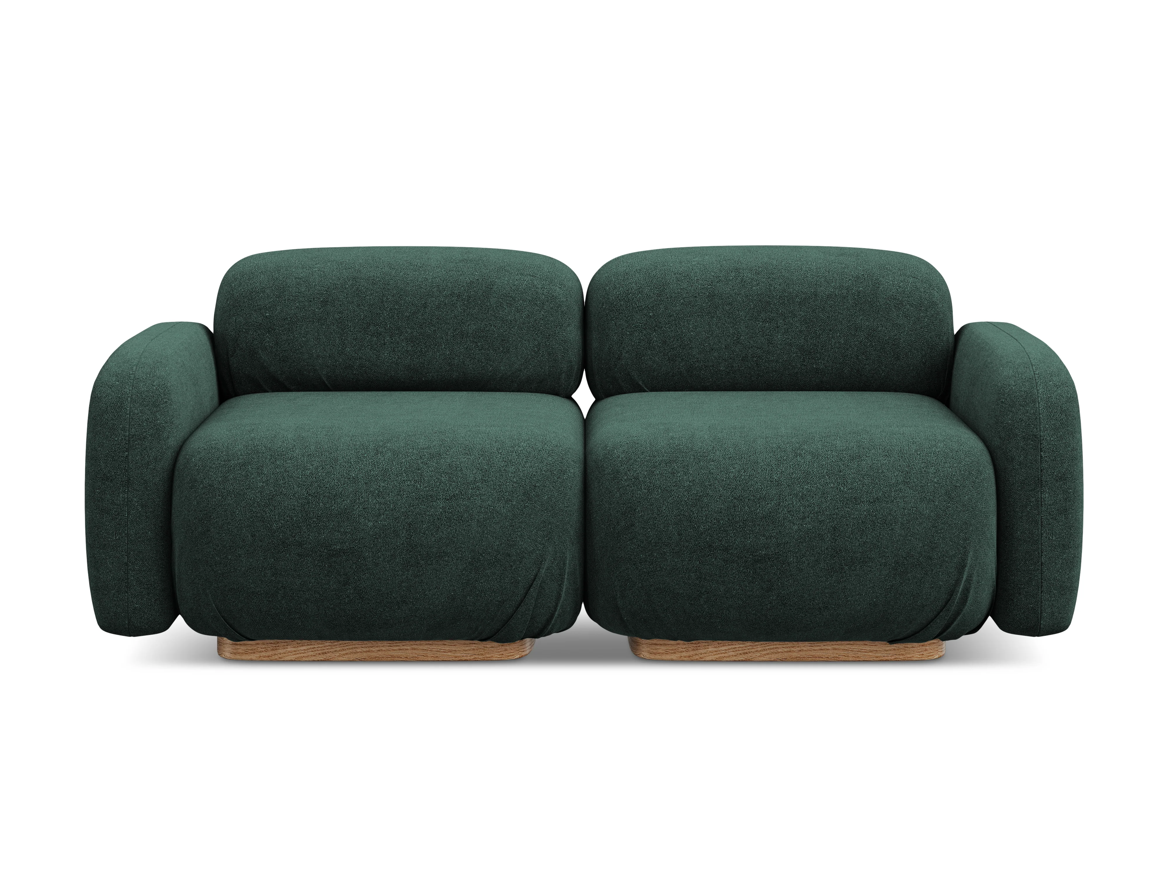 Sofa modułowa 3-osobowa AILANI butelkowa zieleń boucle - Image 3