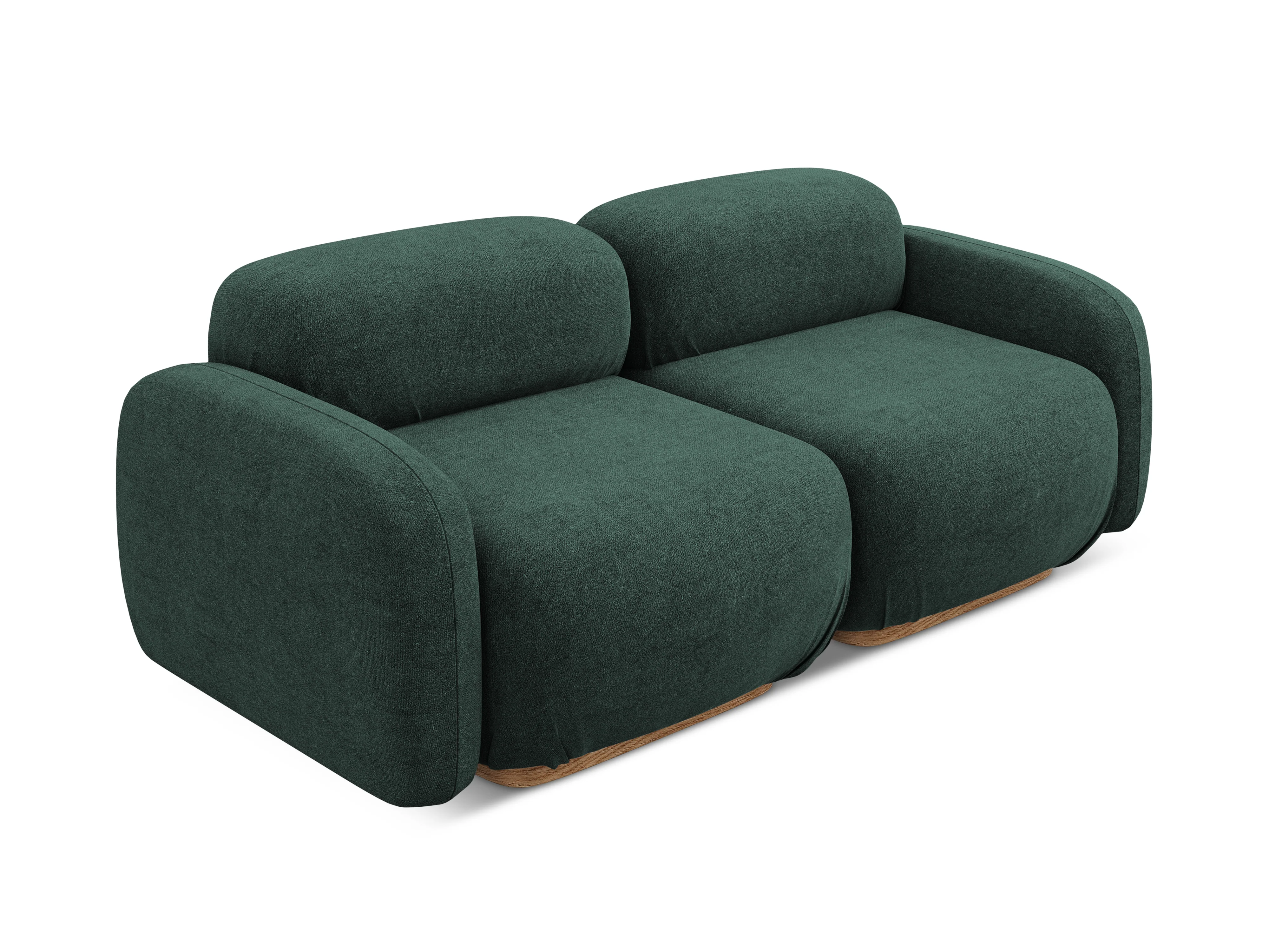 Sofa modułowa 3-osobowa AILANI butelkowa zieleń boucle - Image 6