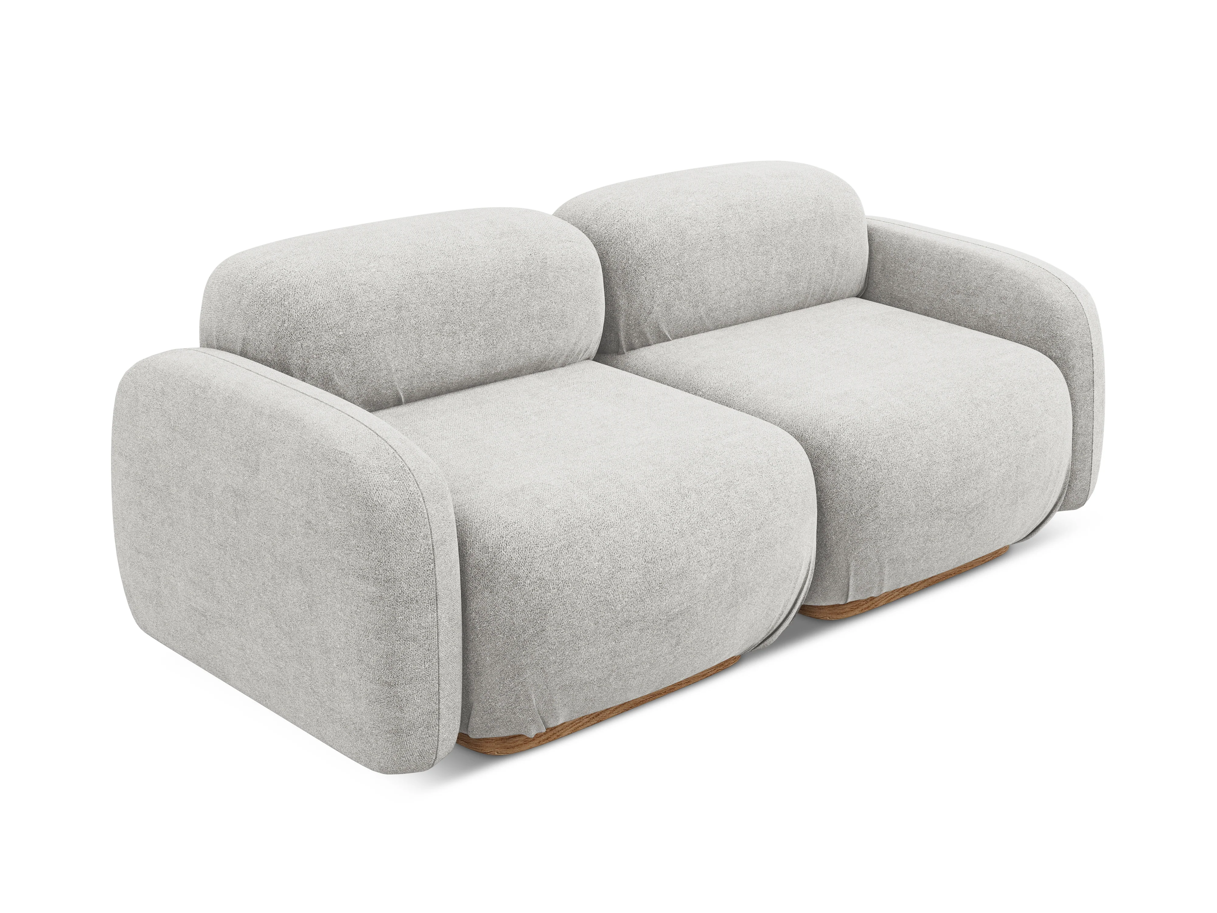 Sofa modułowa 3-osobowa AILANI srebrny boucle - Image 4