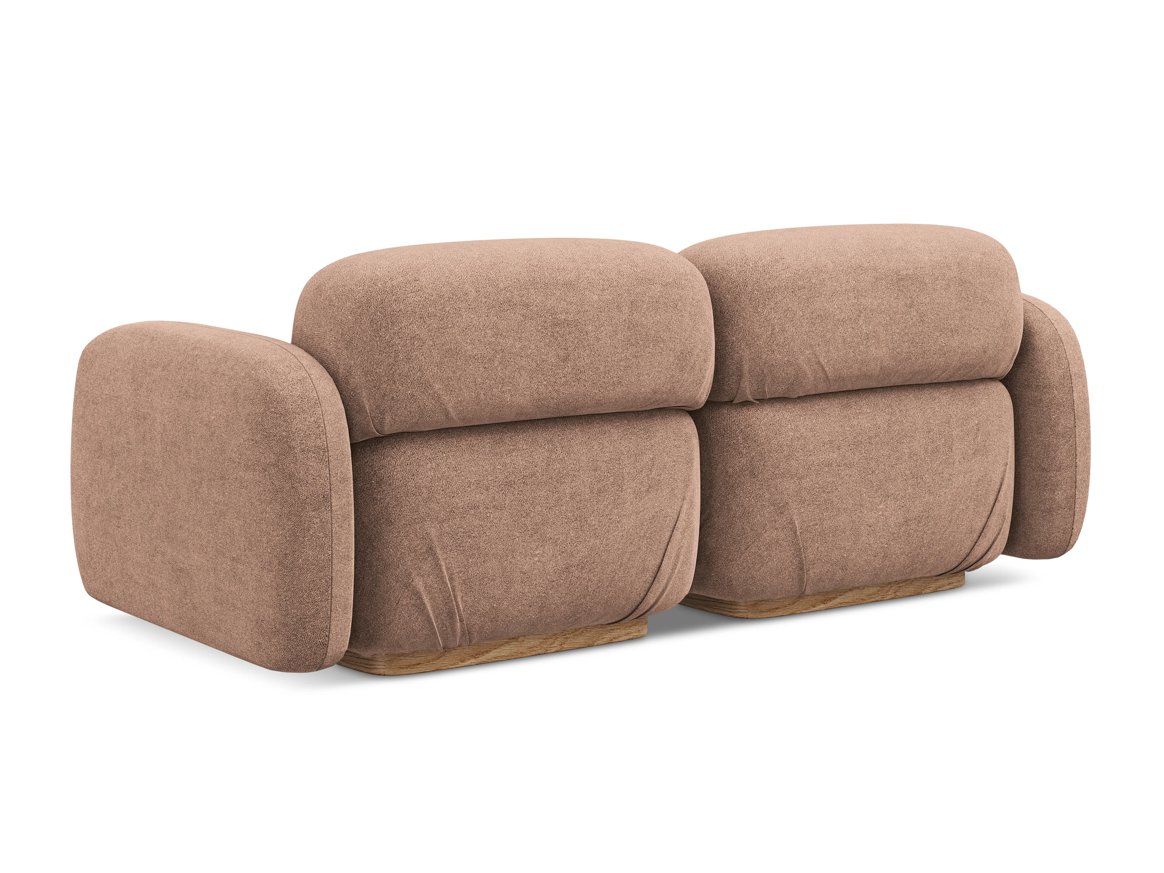 Sofa modułowa 3-osobowa AILANI pudrowy róż boucle - Image 5