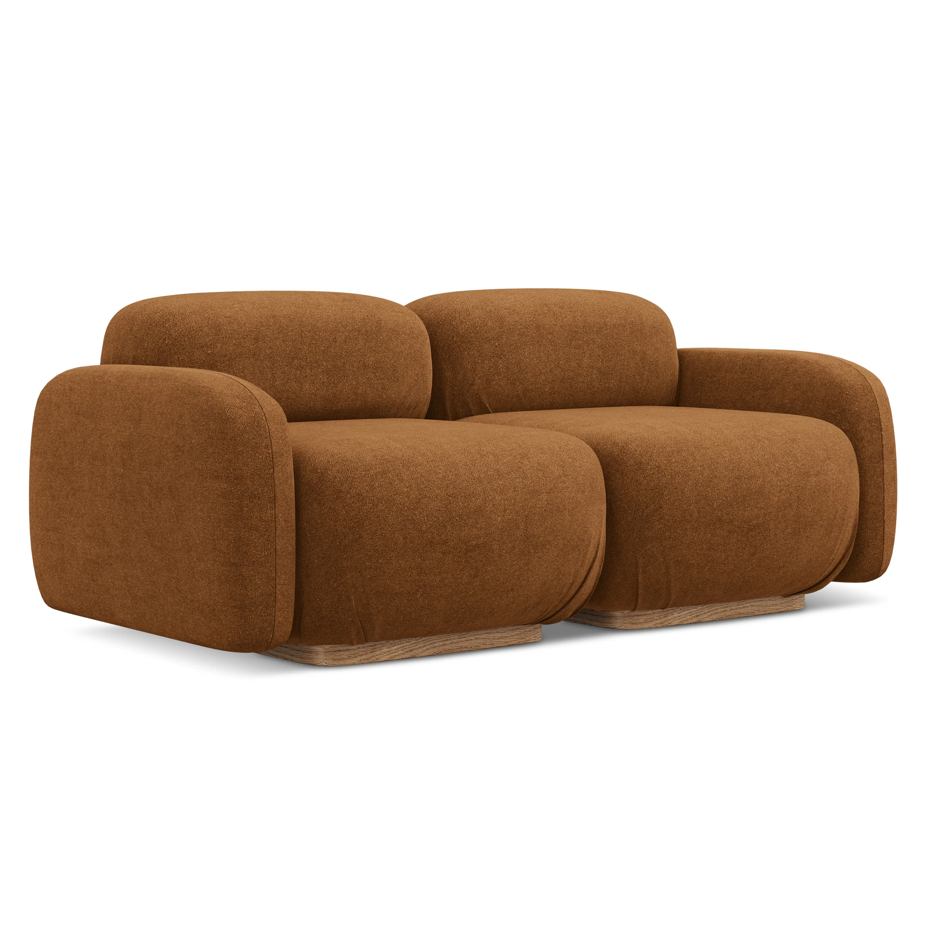 Sofa modułowa 3-osobowa AILANI terakota boucle