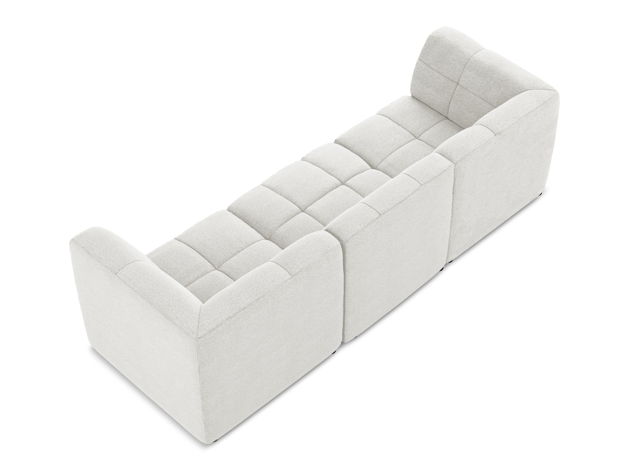 Sofa modułowa 3-osobowa ALOHA biały boucle - Image 4