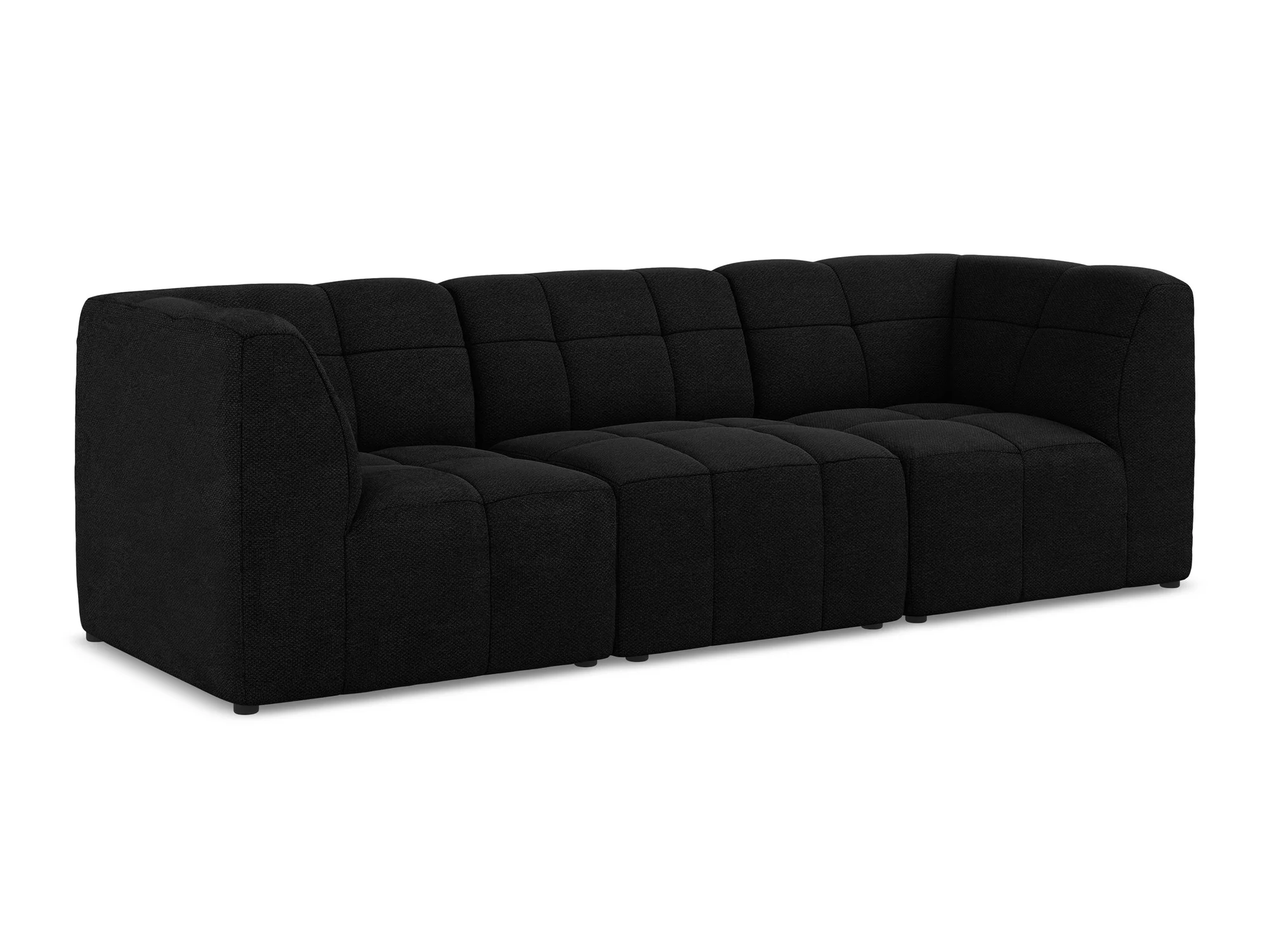 Sofa modułowa 3-osobowa ALOHA czarny boucle