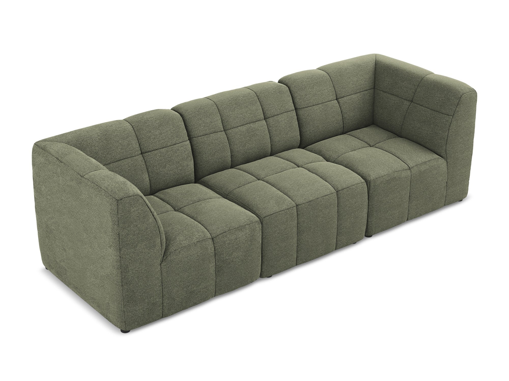Sofa modułowa 3-osobowa ALOHA oliwkowy boucle - Image 3
