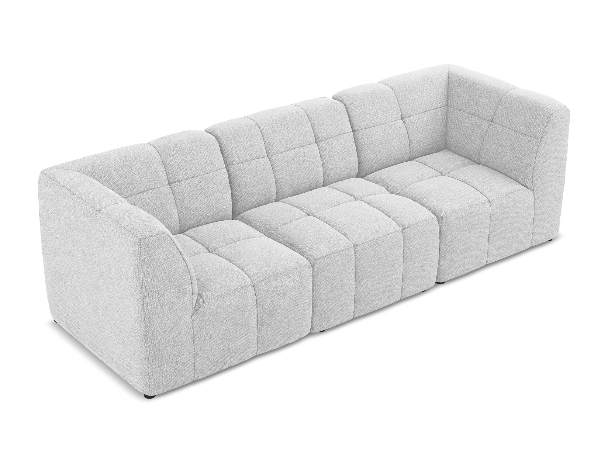 Sofa modułowa 3-osobowa ALOHA srebrny boucle - Image 3