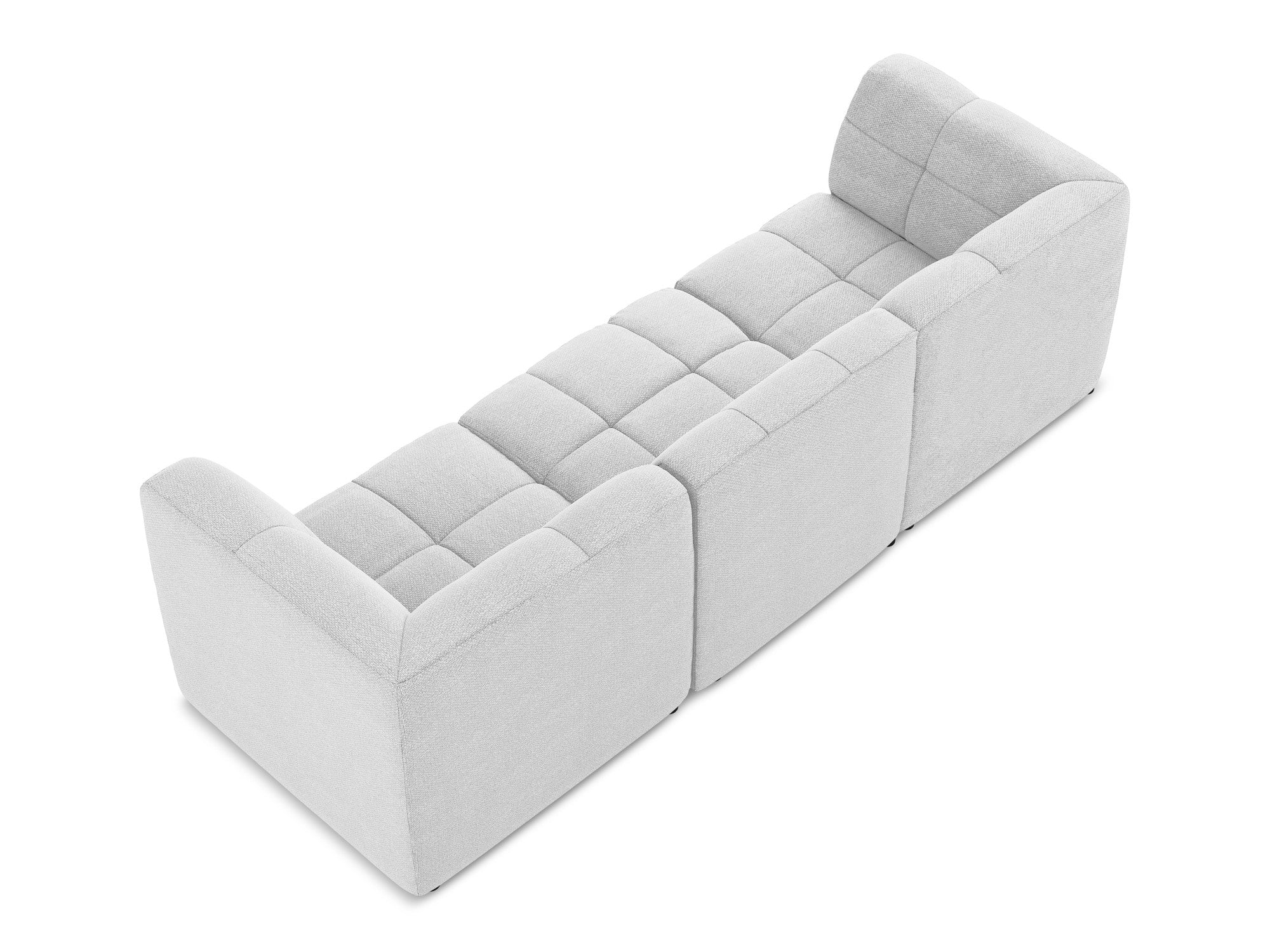 Sofa modułowa 3-osobowa ALOHA srebrny boucle - Image 4