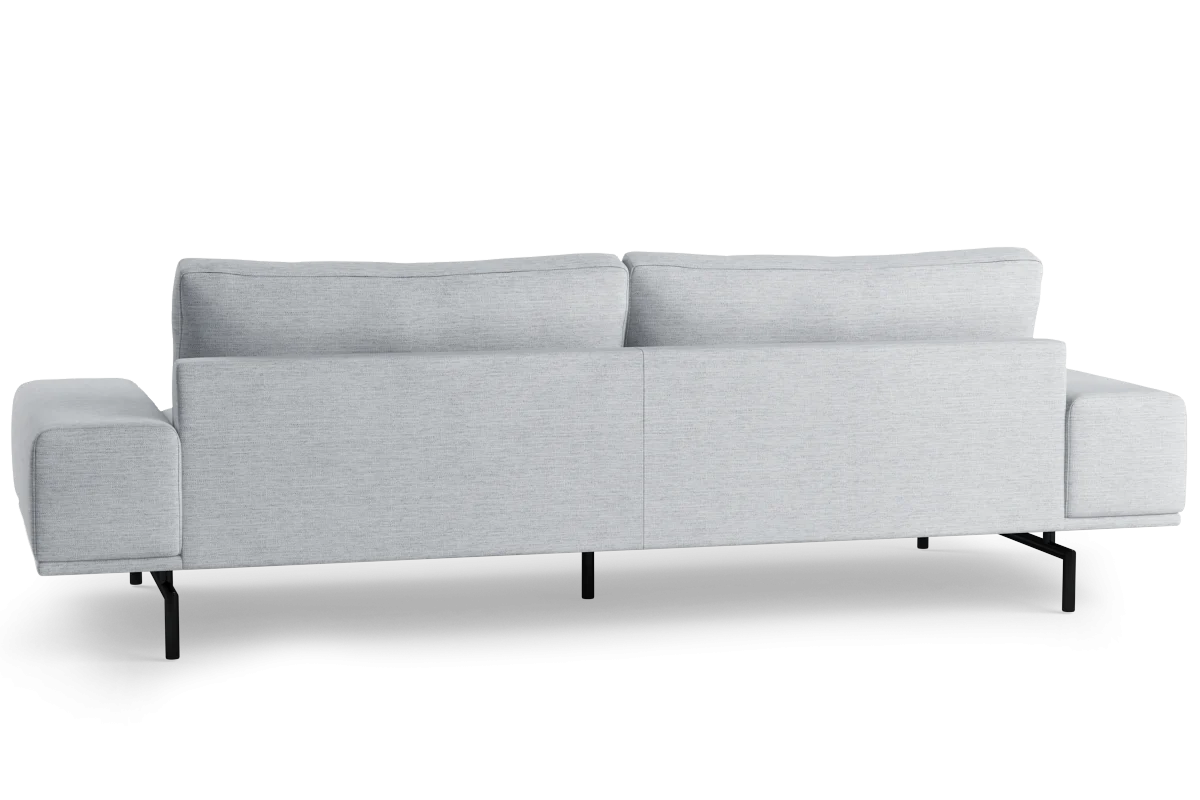 Sofa 3-osobowa BRIXTON tapicerowany z czarną podstawą - Image 8