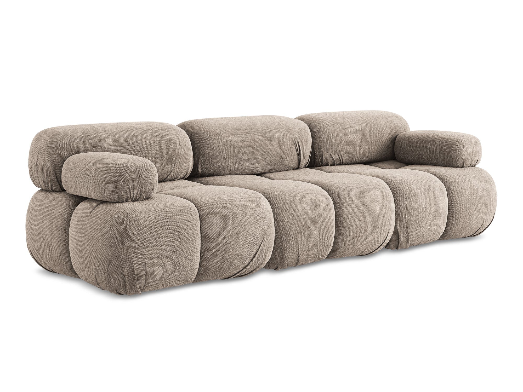 Sofa modułowa 3-osobowa LOKUA ciemnobeżowy szenil