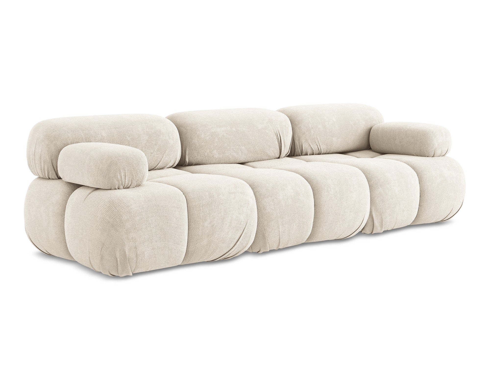 Sofa modułowa 3-osobowa LOKUA jasnobeżowy szenil