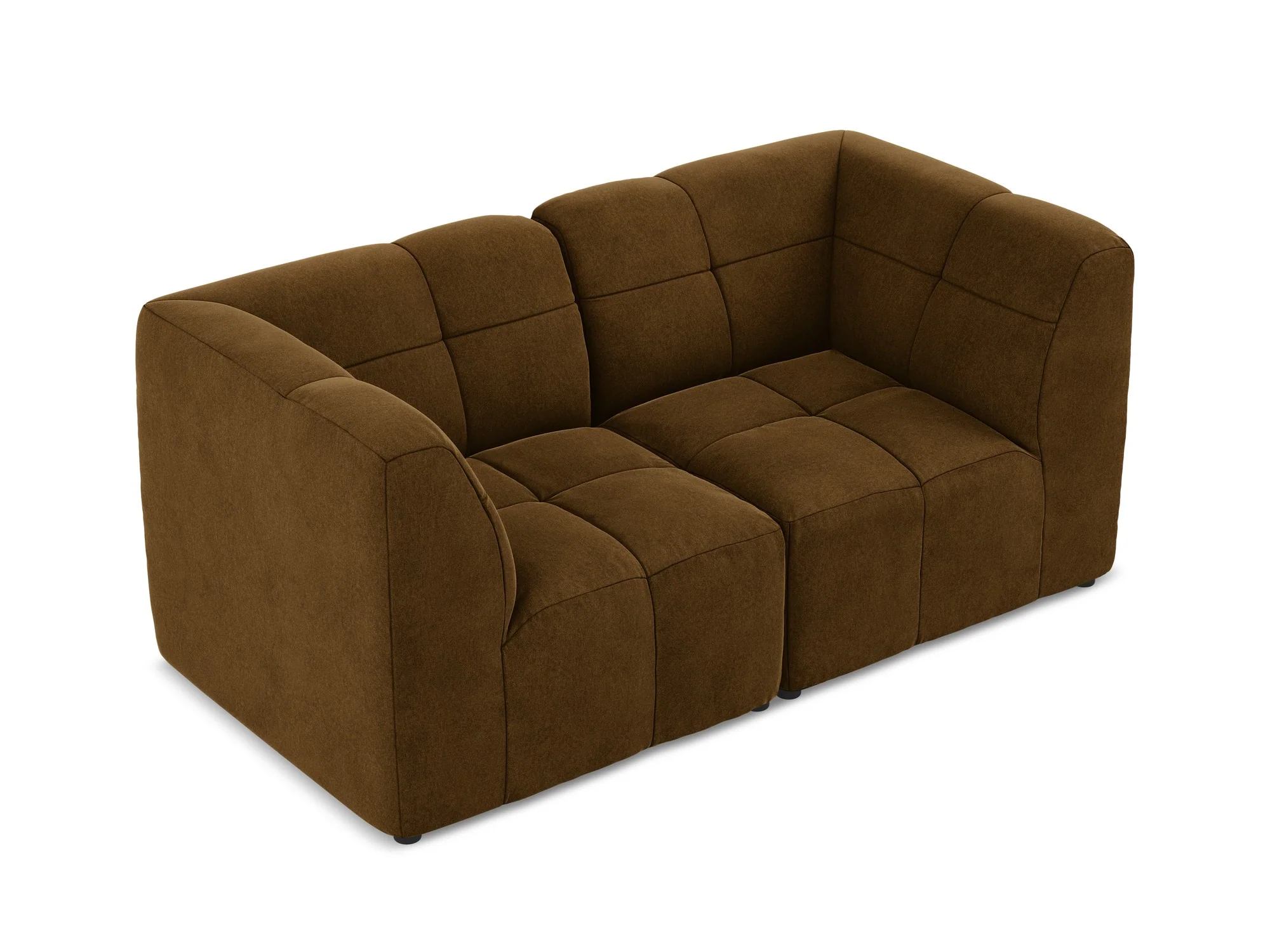 Sofa modułowa aksamitna 2-osobowa ALOHA musztardowy - Image 4