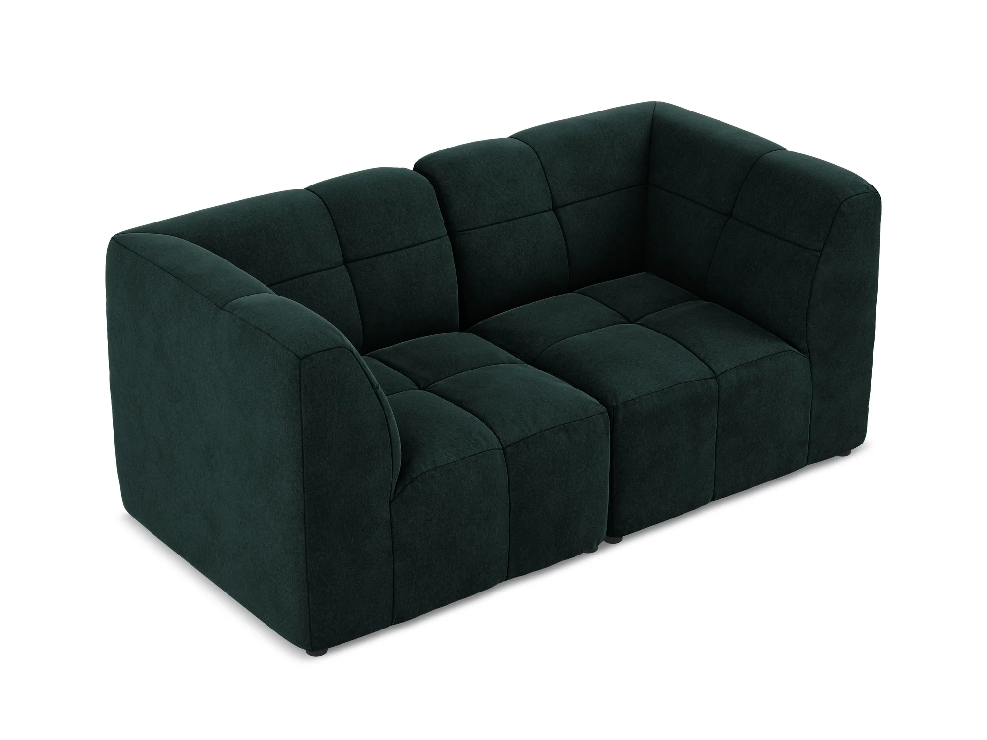 Sofa modułowa aksamitna 2-osobowa ALOHA szarozielony - Image 4