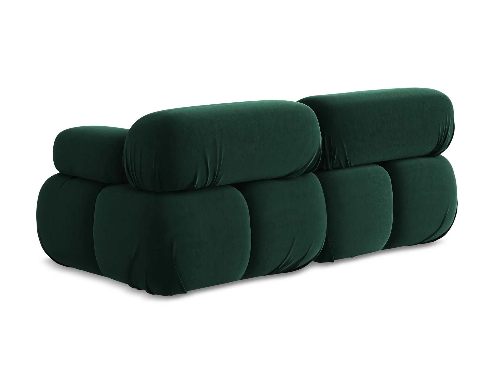 Sofa modułowa aksamitna 2-osobowa LOKUA butelkowa zieleń - Image 6