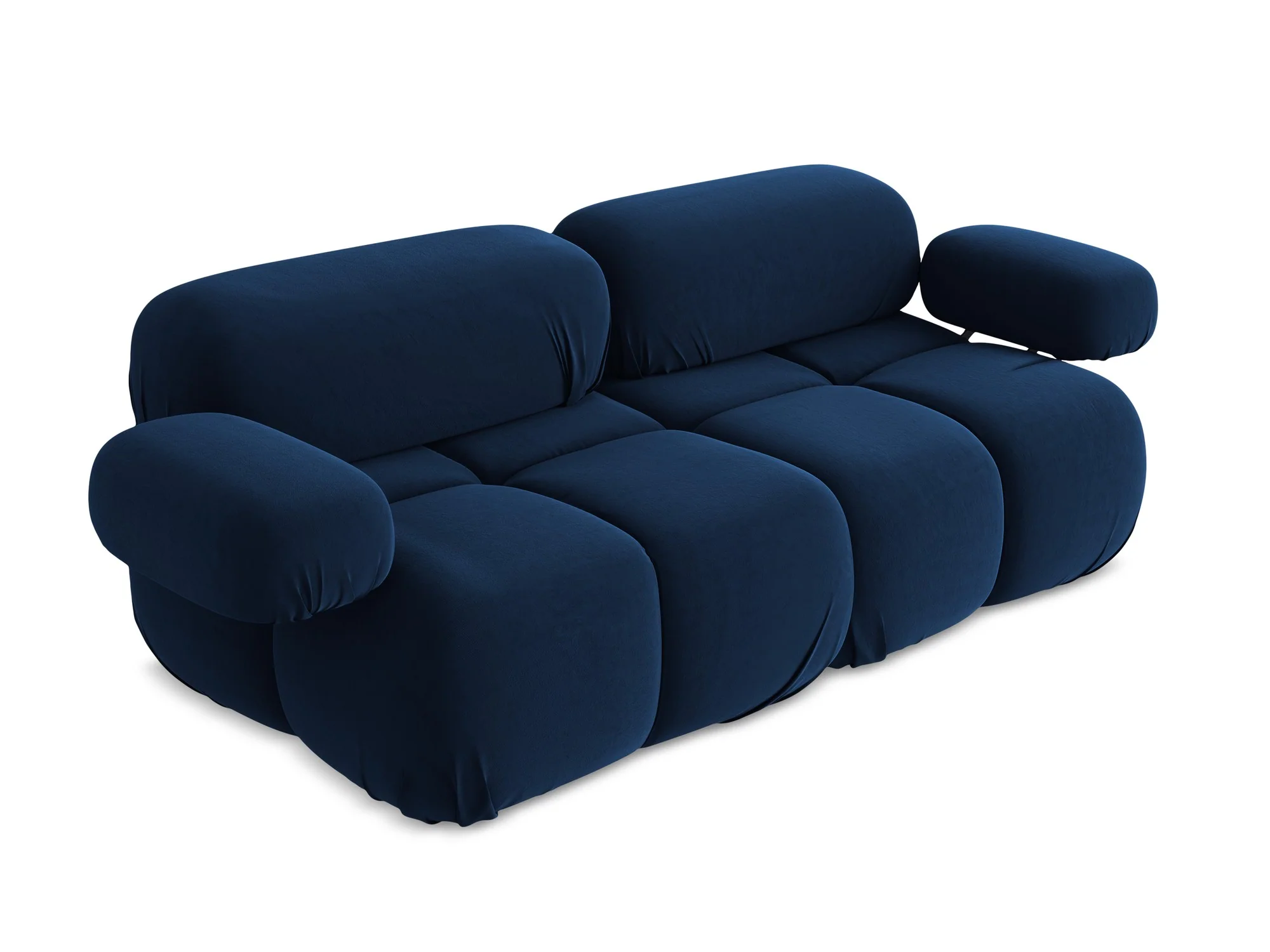 Sofa modułowa aksamitna 2-osobowa LOKUA granat królewski - Image 5