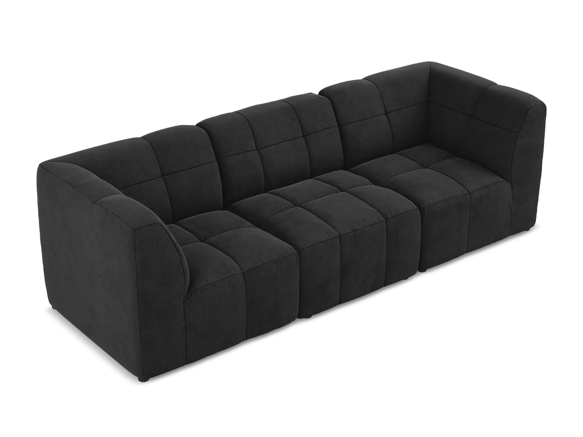 Sofa modułowa aksamitna 3-osobowa ALOHA czarny - Image 4