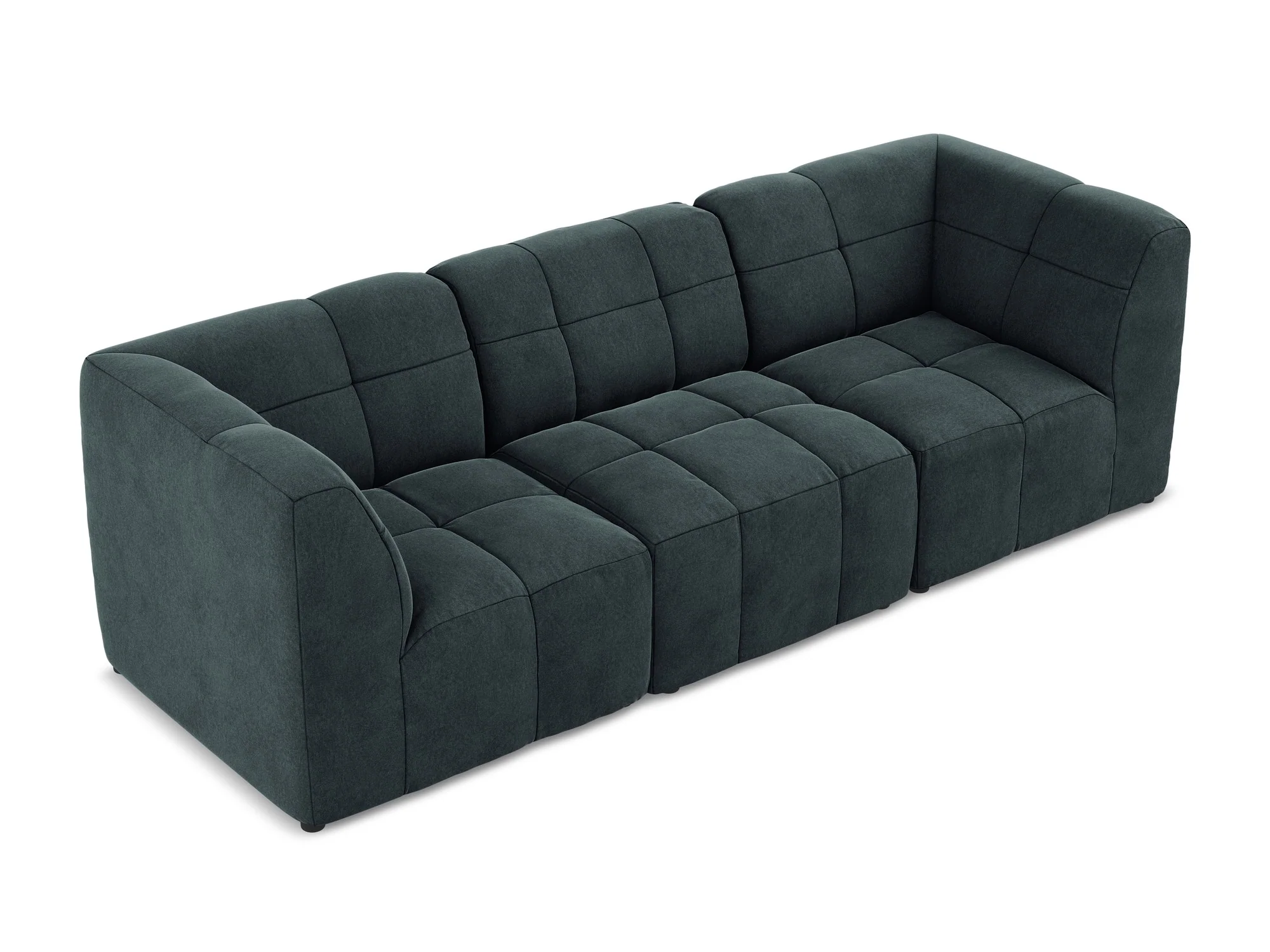 Sofa modułowa aksamitna 3-osobowa ALOHA morski - Image 4