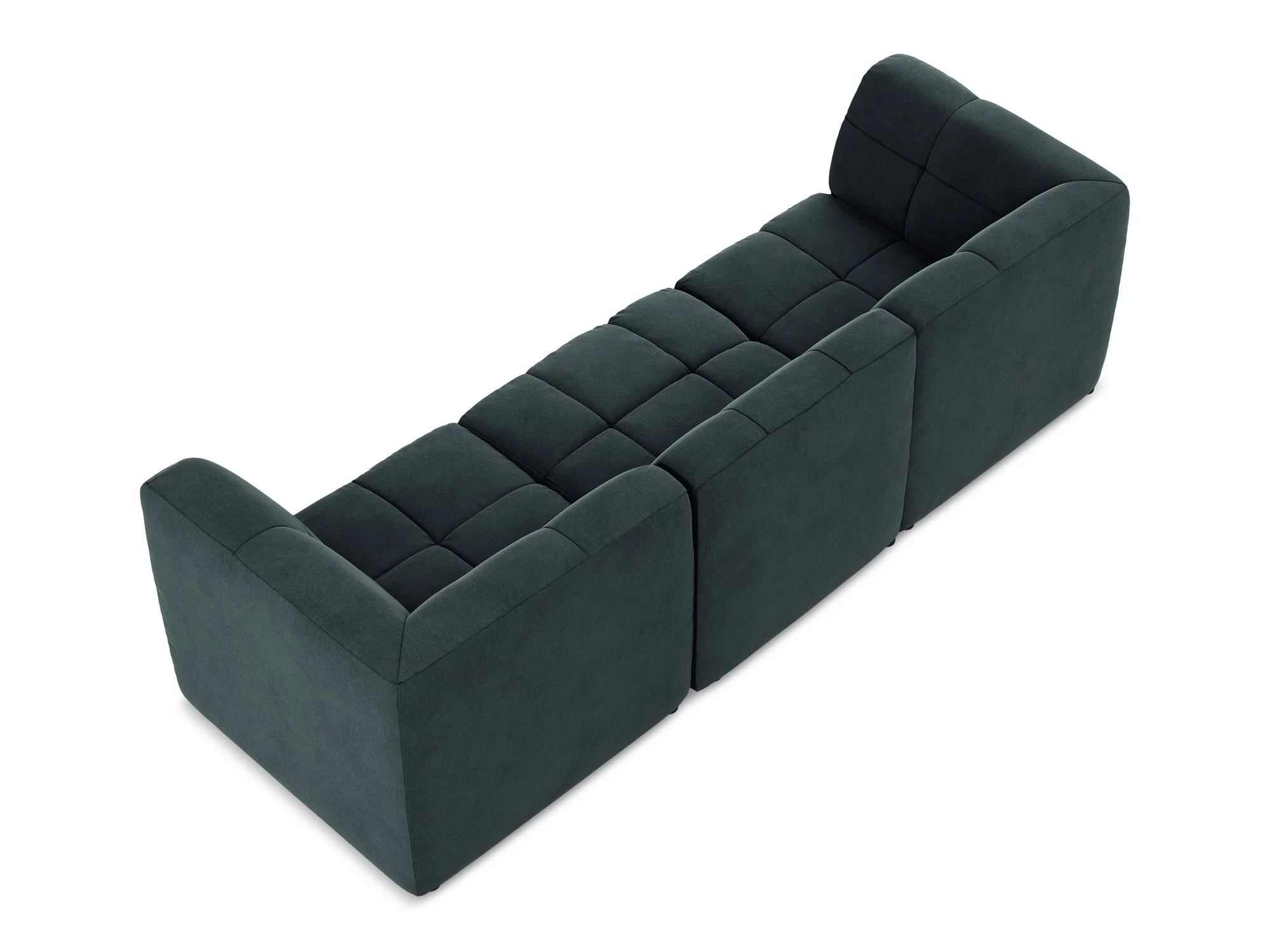 Sofa modułowa aksamitna 3-osobowa ALOHA morski - Image 5