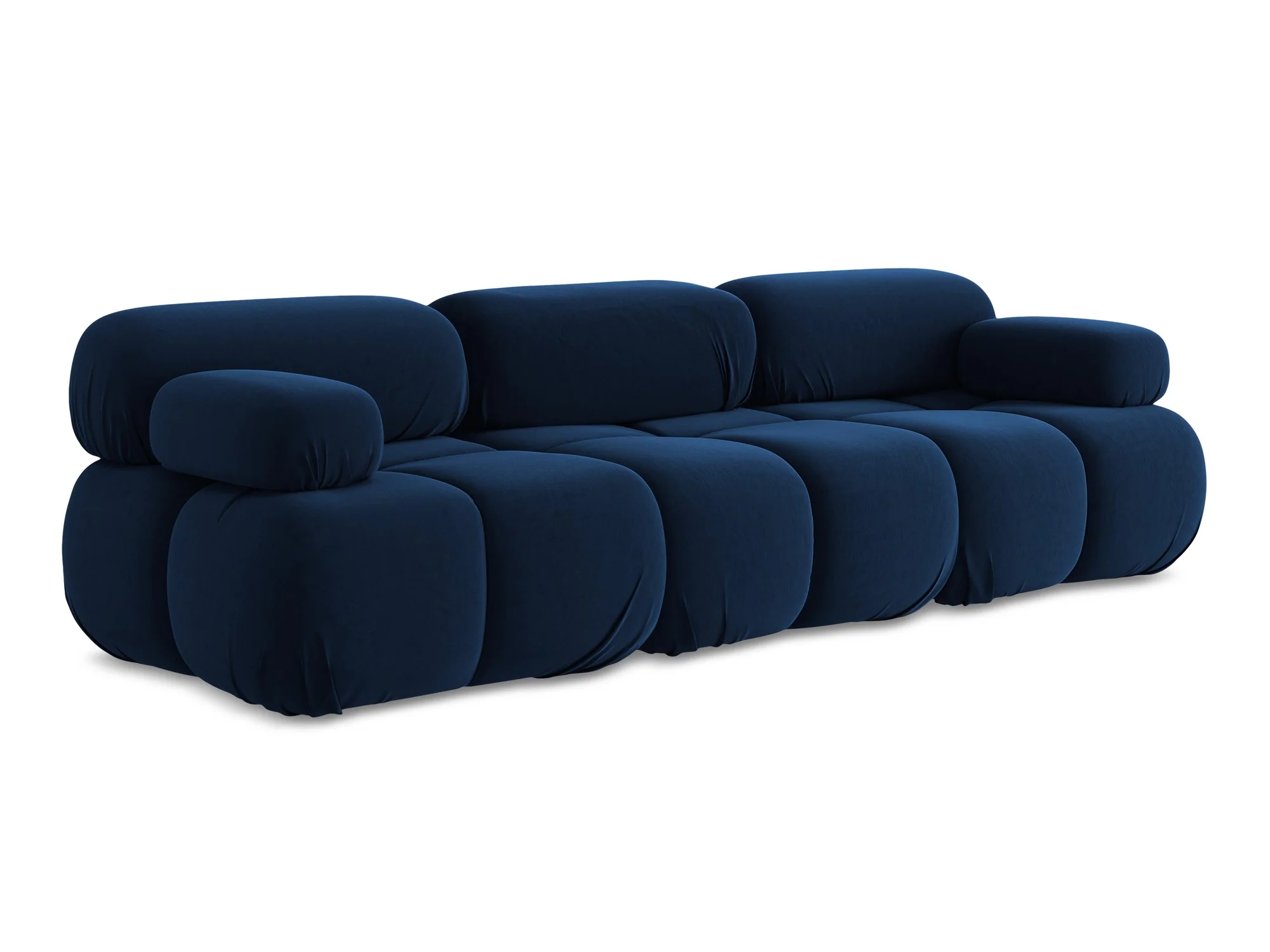Sofa modułowa aksamitna 3-osobowa LOKUA granat królewski