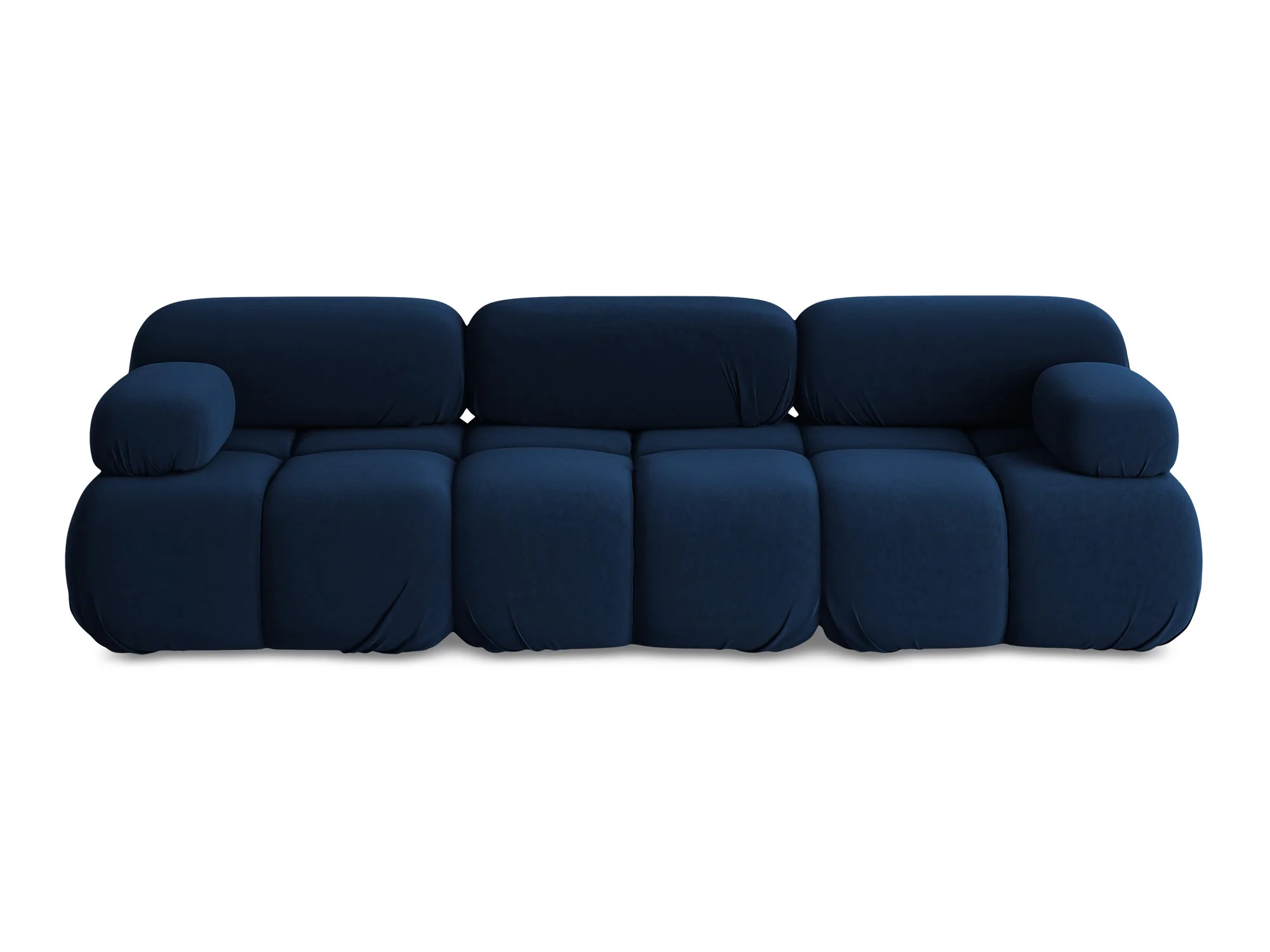 Sofa modułowa aksamitna 3-osobowa LOKUA granat królewski - Image 3