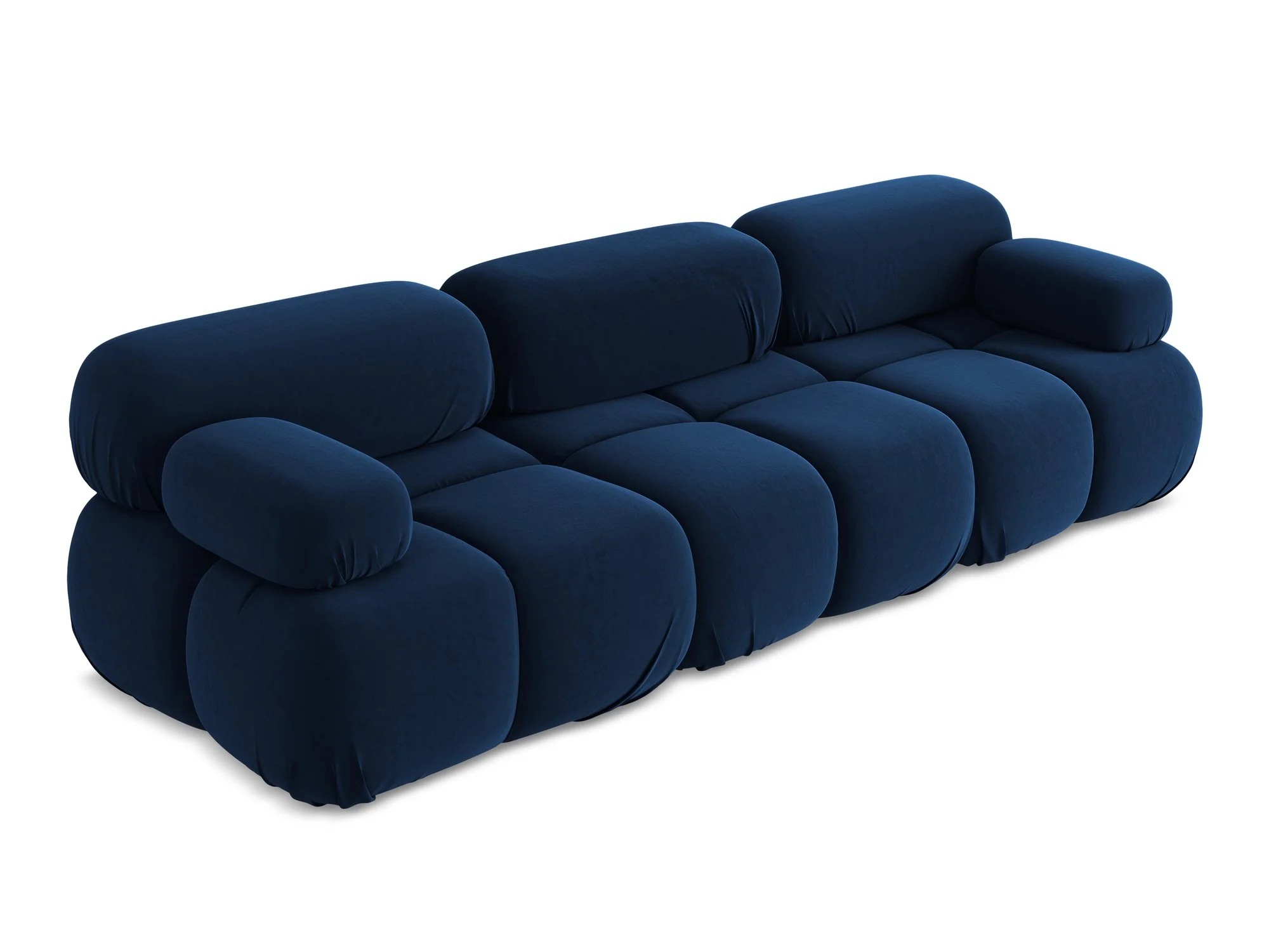 Sofa modułowa aksamitna 3-osobowa LOKUA granat królewski - Image 4