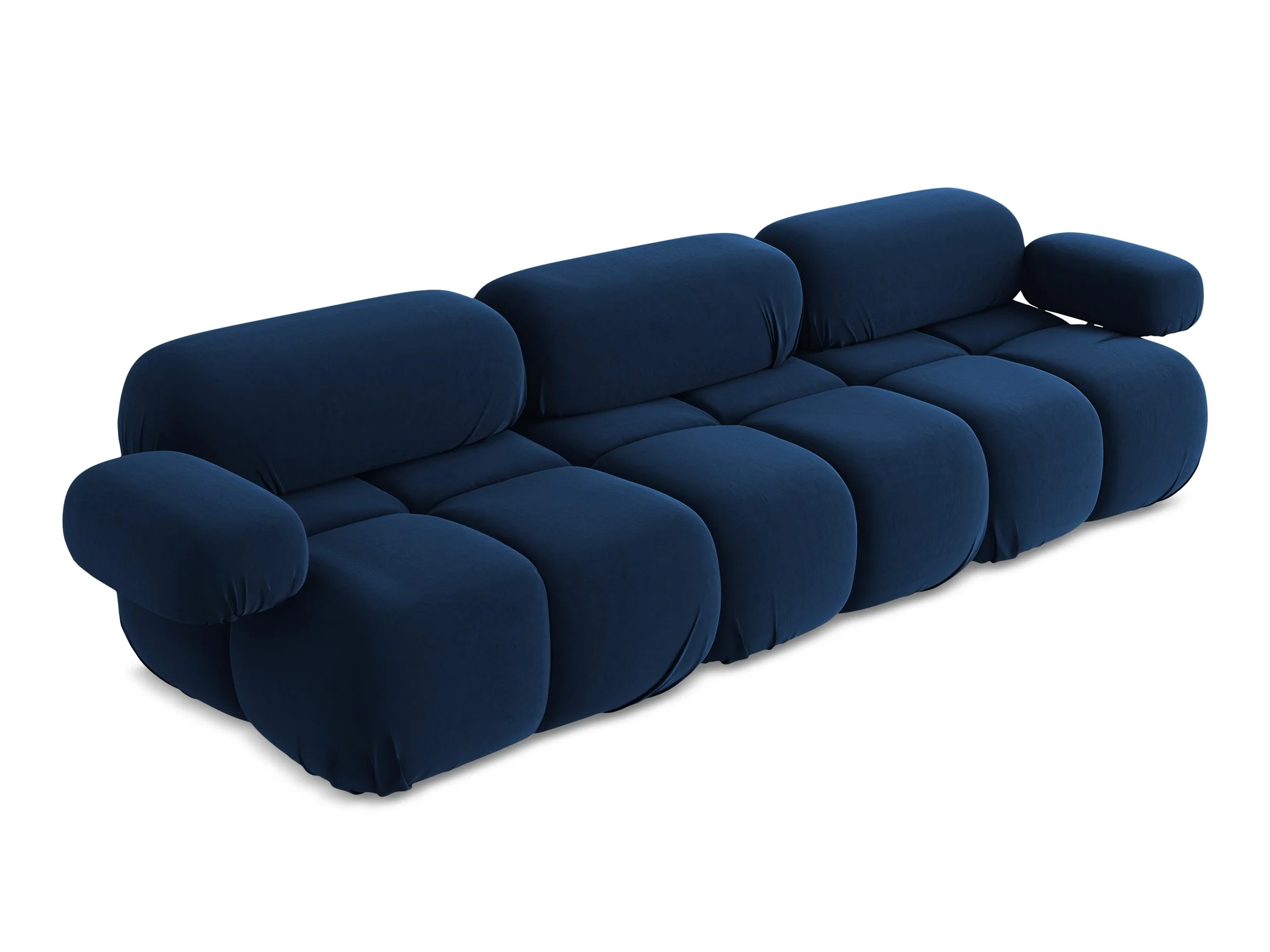 Sofa modułowa aksamitna 3-osobowa LOKUA granat królewski - Image 5