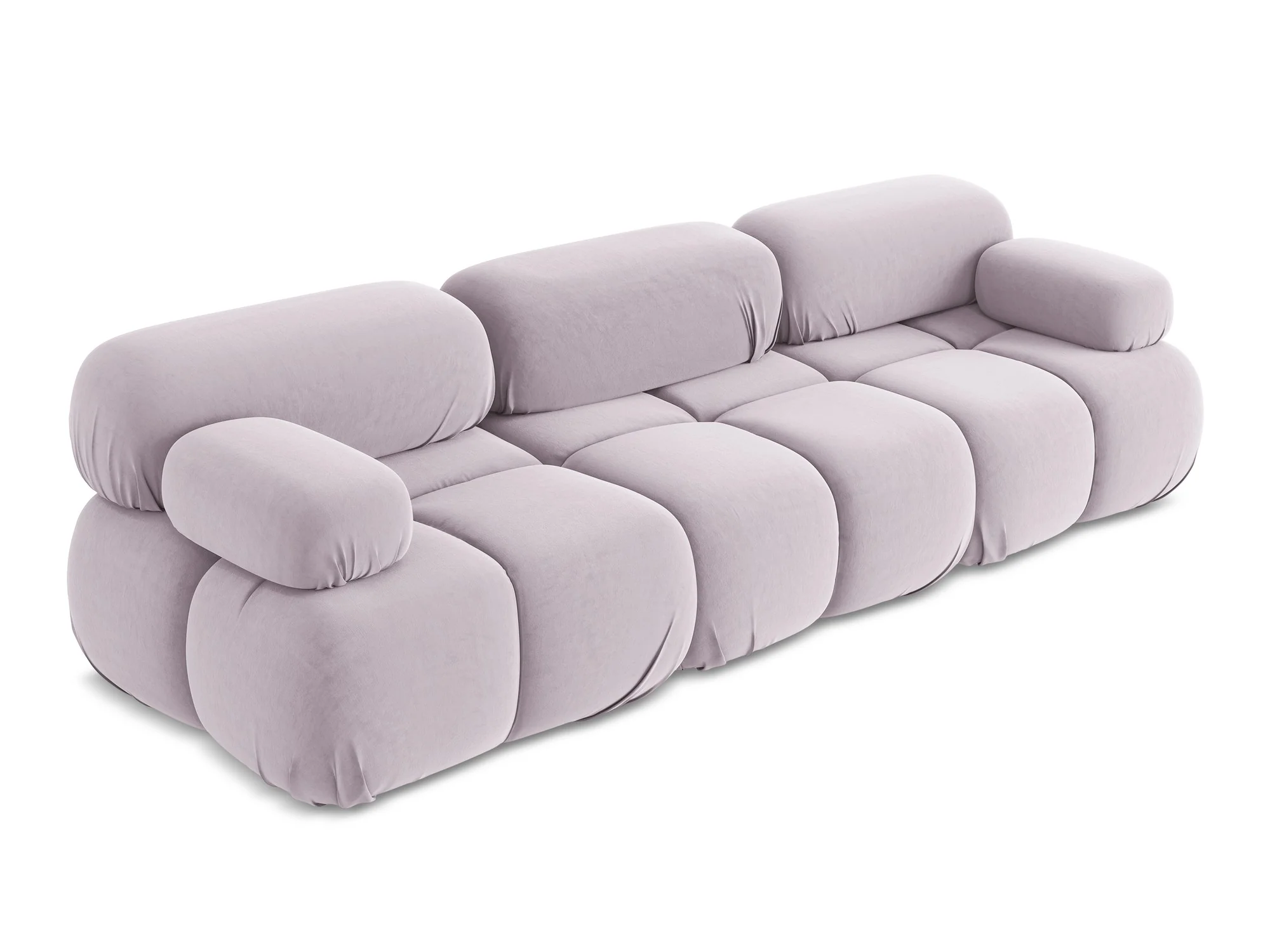 Sofa modułowa aksamitna 3-osobowa LOKUA lawendowy - Image 4