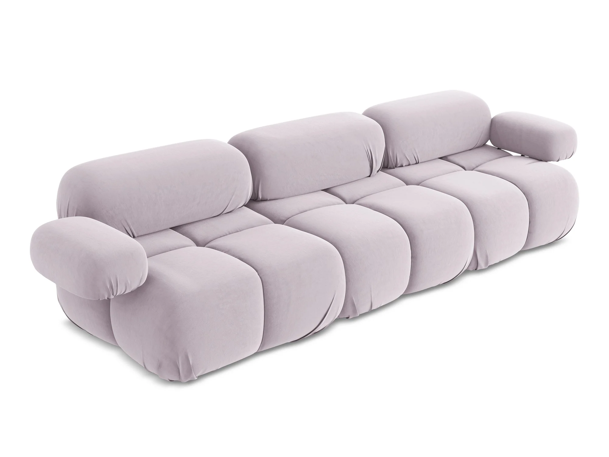 Sofa modułowa aksamitna 3-osobowa LOKUA lawendowy - Image 5