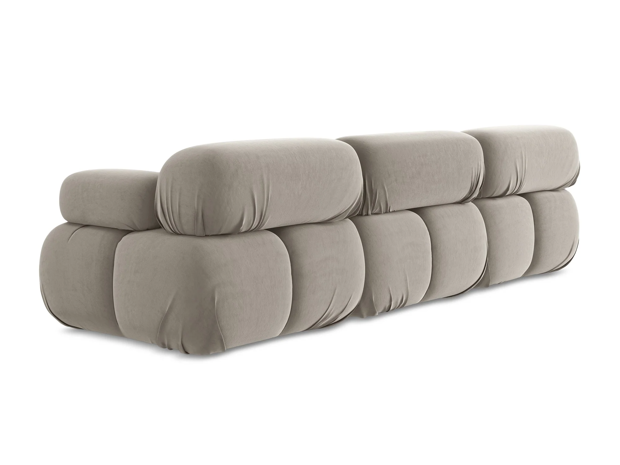 Sofa modułowa aksamitna 3-osobowa LOKUA taupe - Image 6