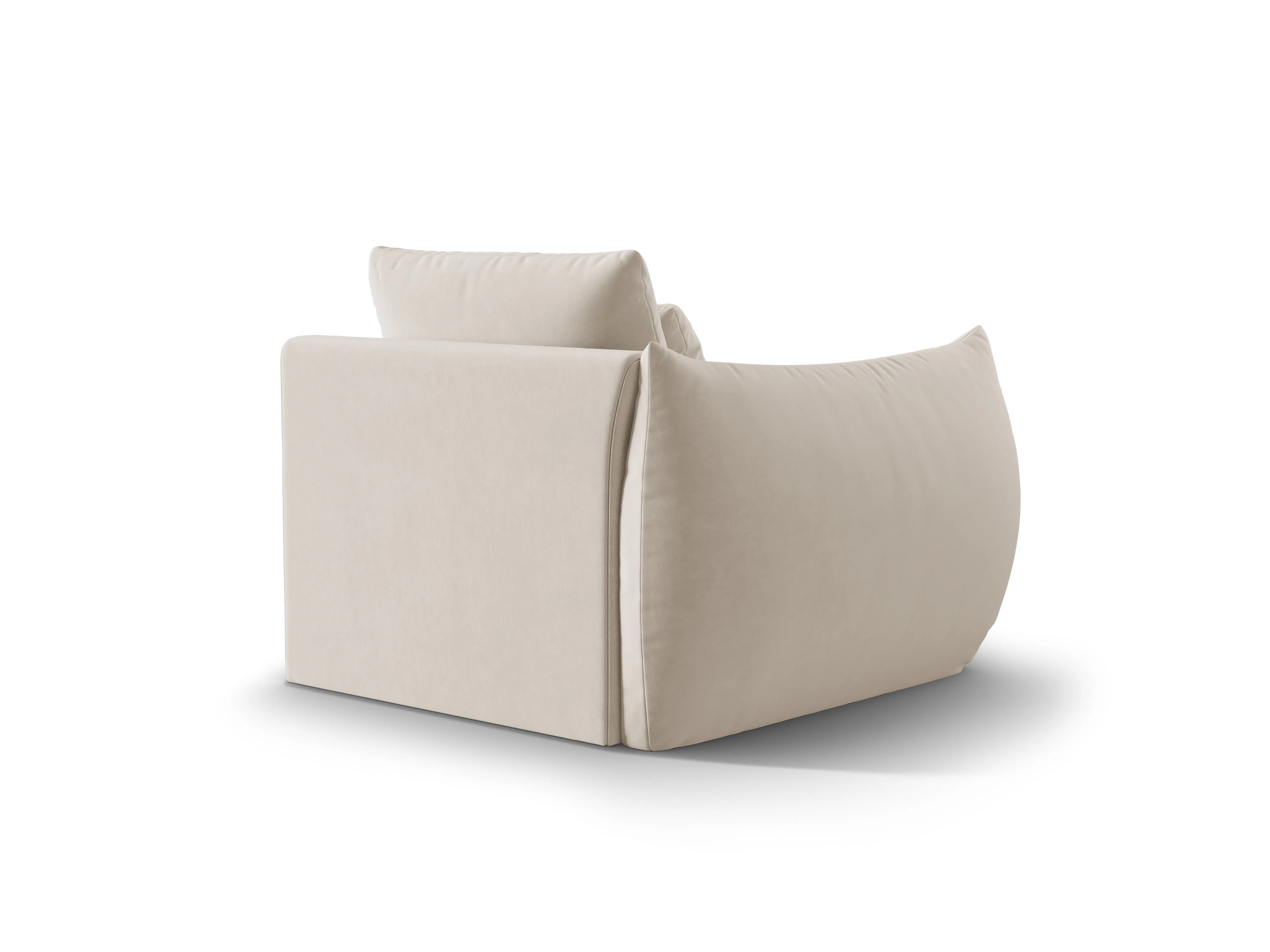 Sofa modułowa aksamitna BLOOM - element lewostronny ecru - Image 5