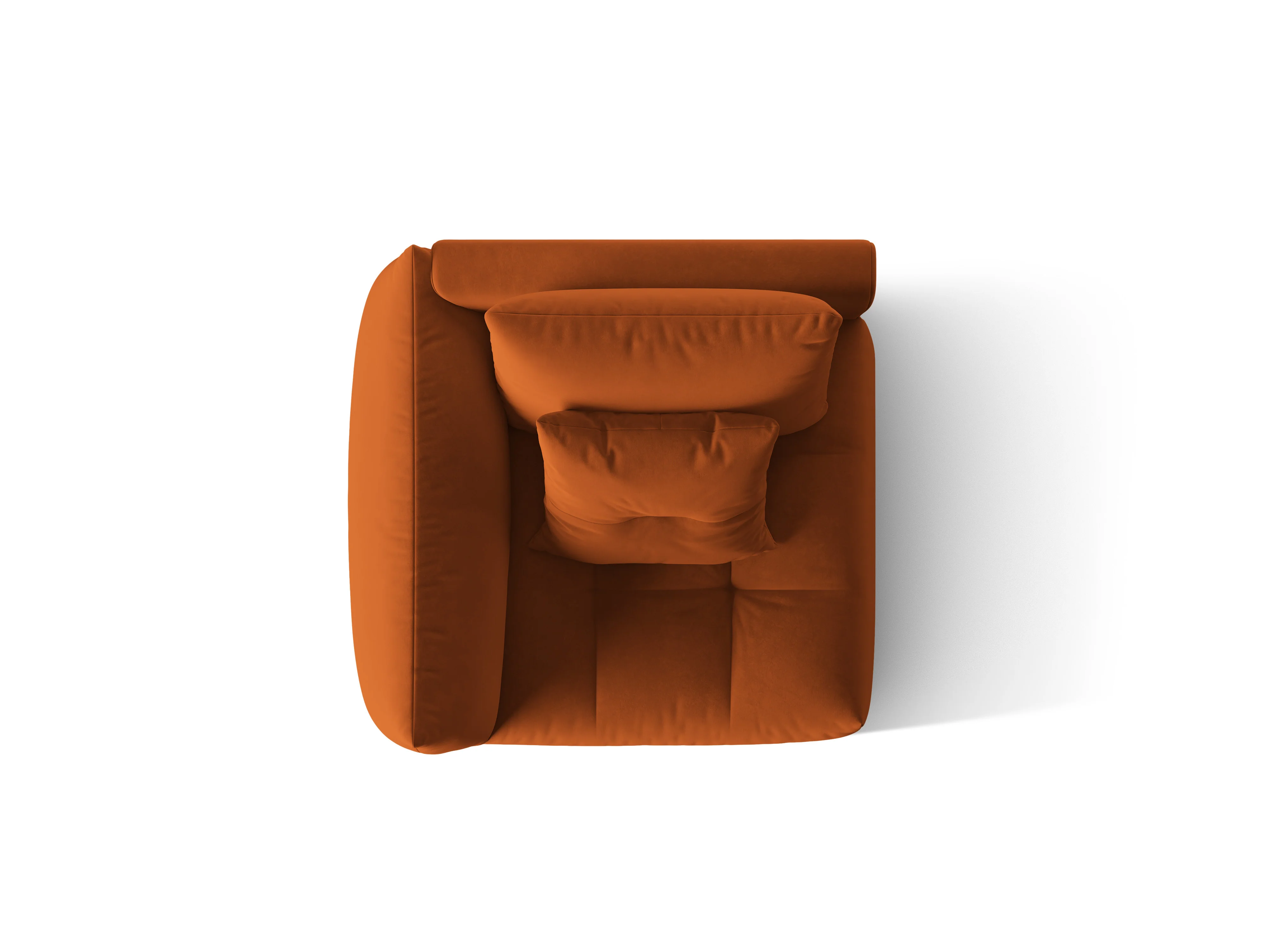 Sofa modułowa aksamitna BLOOM - element lewostronny terracotta - Image 4