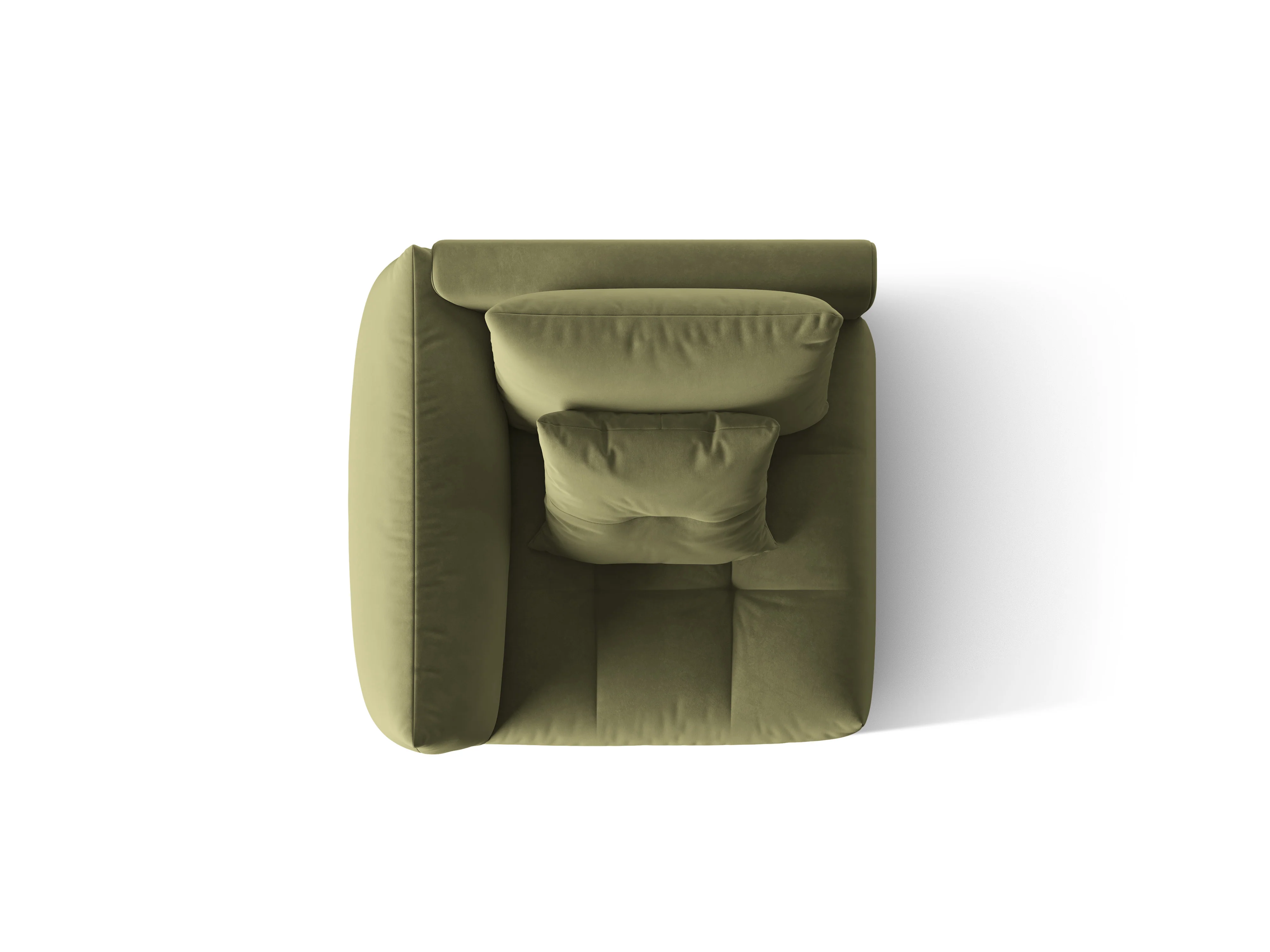 Sofa modułowa aksamitna BLOOM - element lewostronny zielony - Image 5