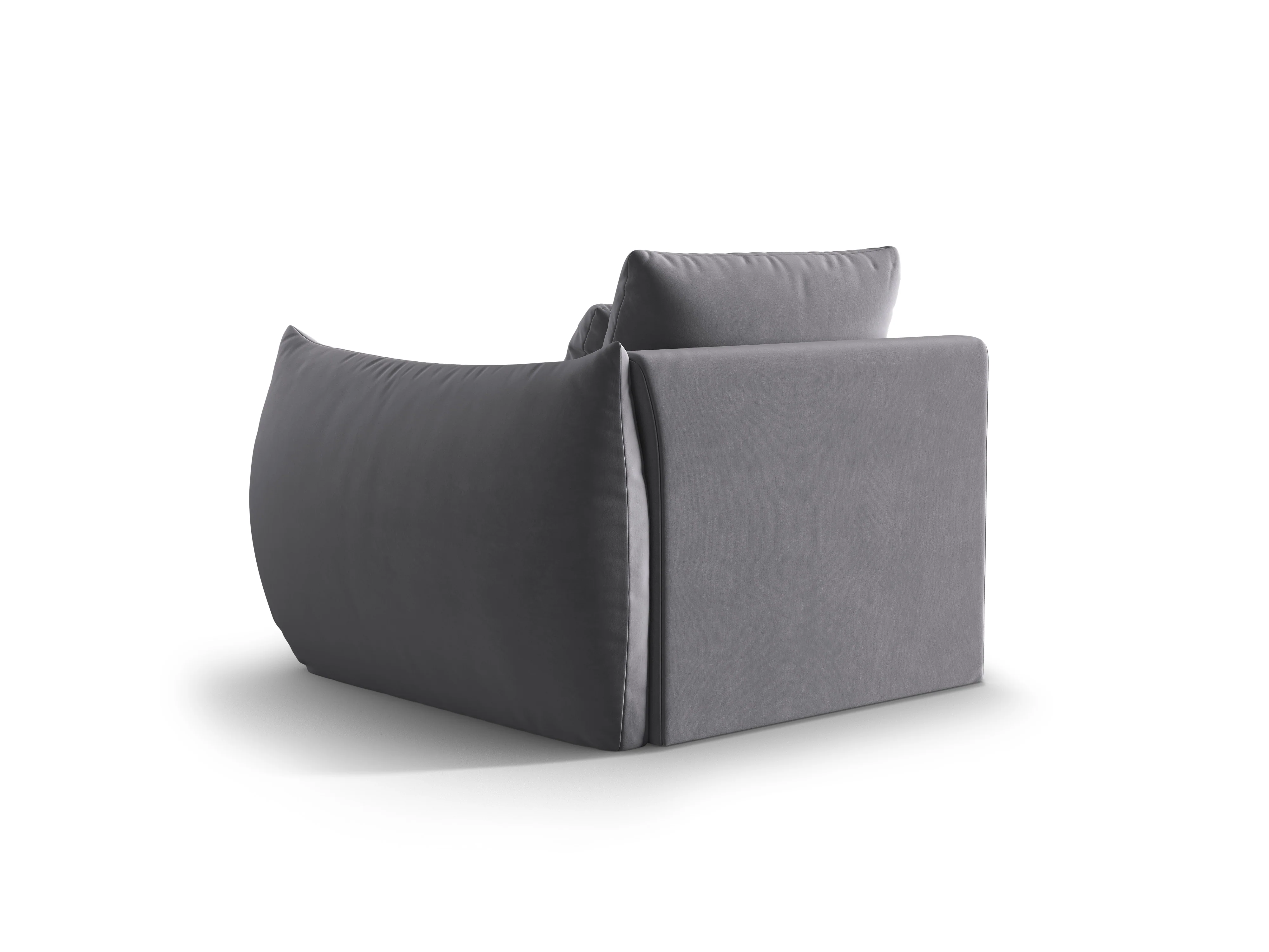 Sofa modułowa aksamitna BLOOM - element prawostronny ciemnoszary - Image 5