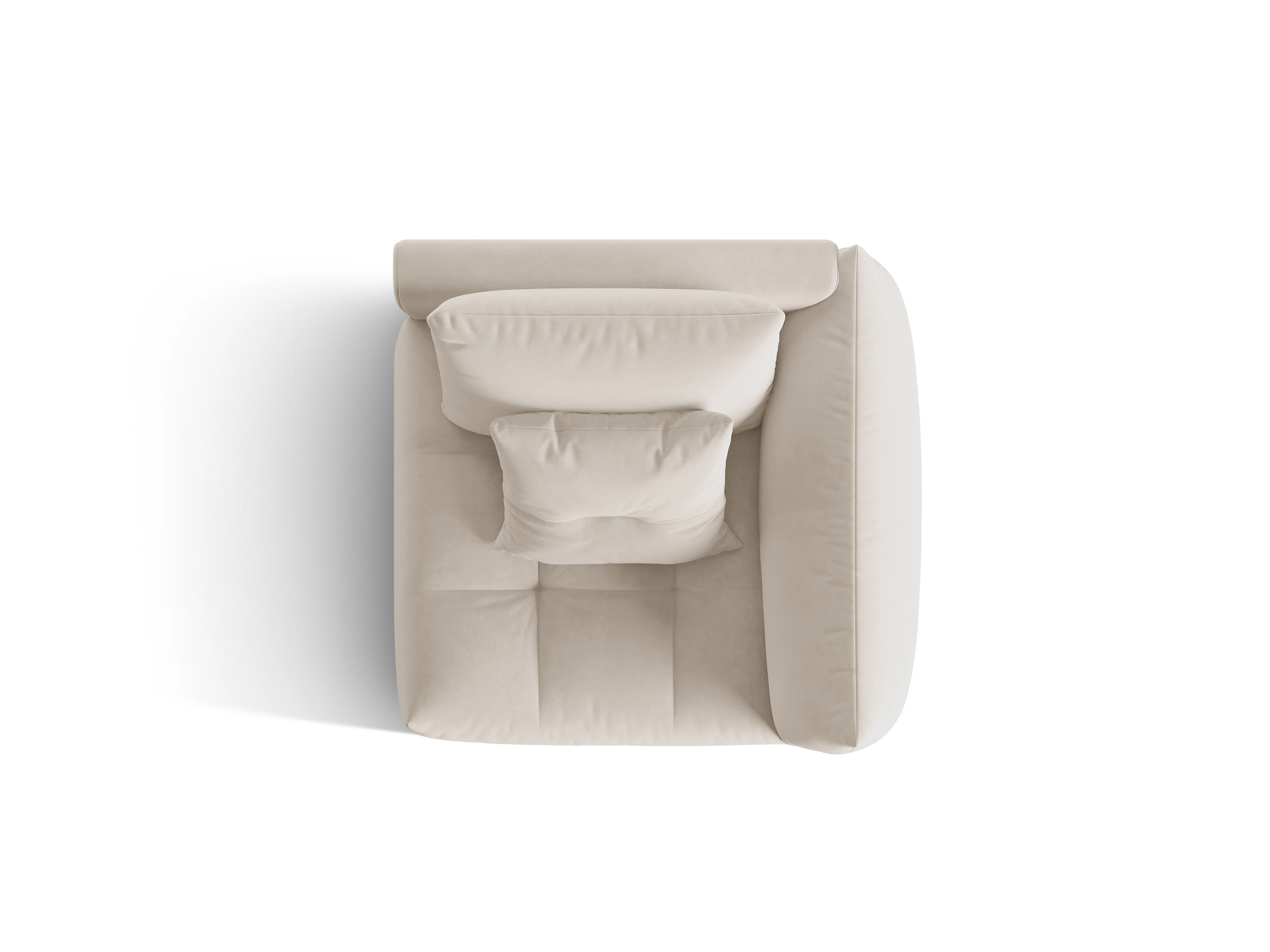 Sofa modułowa aksamitna BLOOM - element prawostronny ecru - Image 4