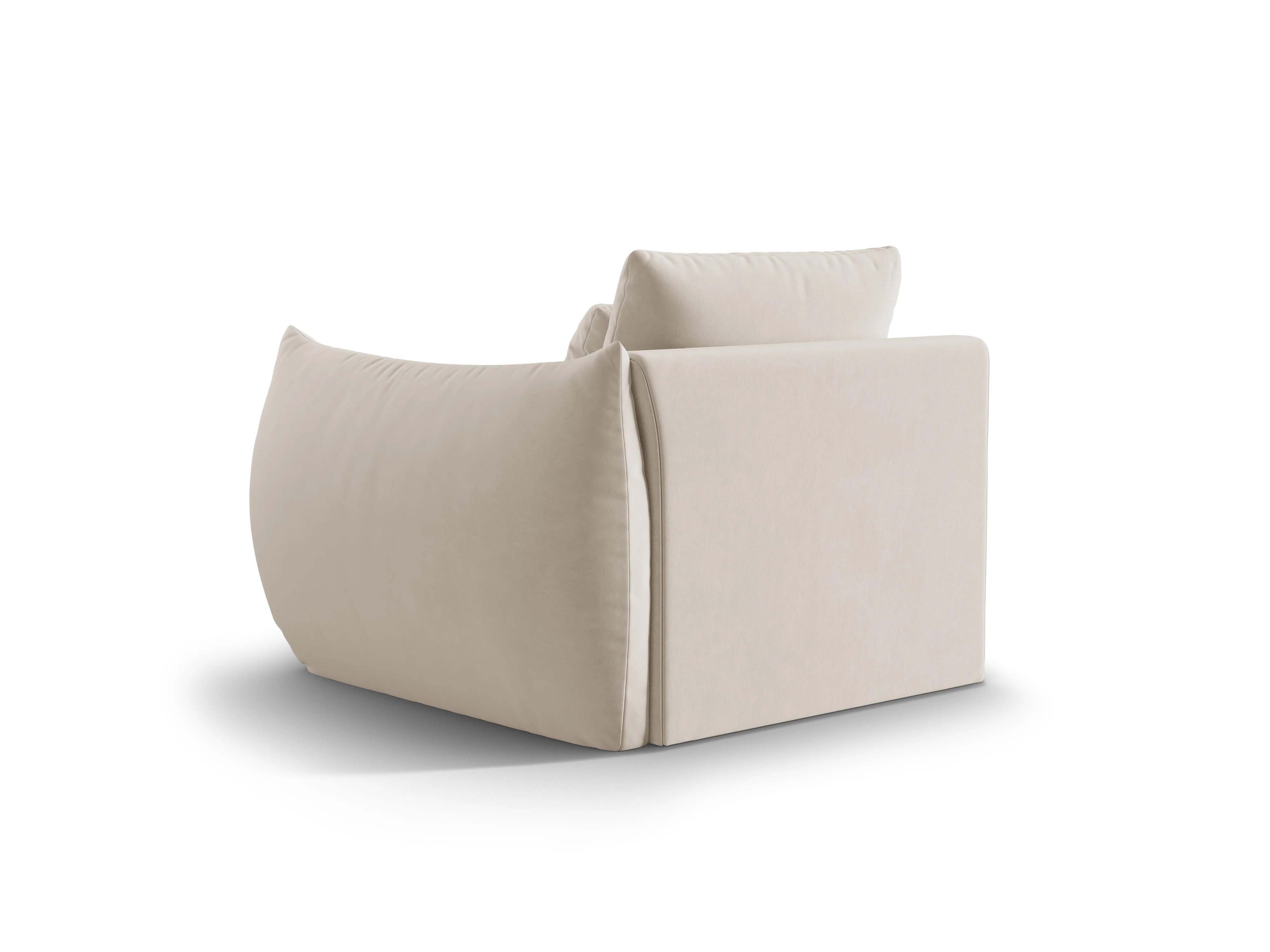 Sofa modułowa aksamitna BLOOM - element prawostronny ecru - Image 5