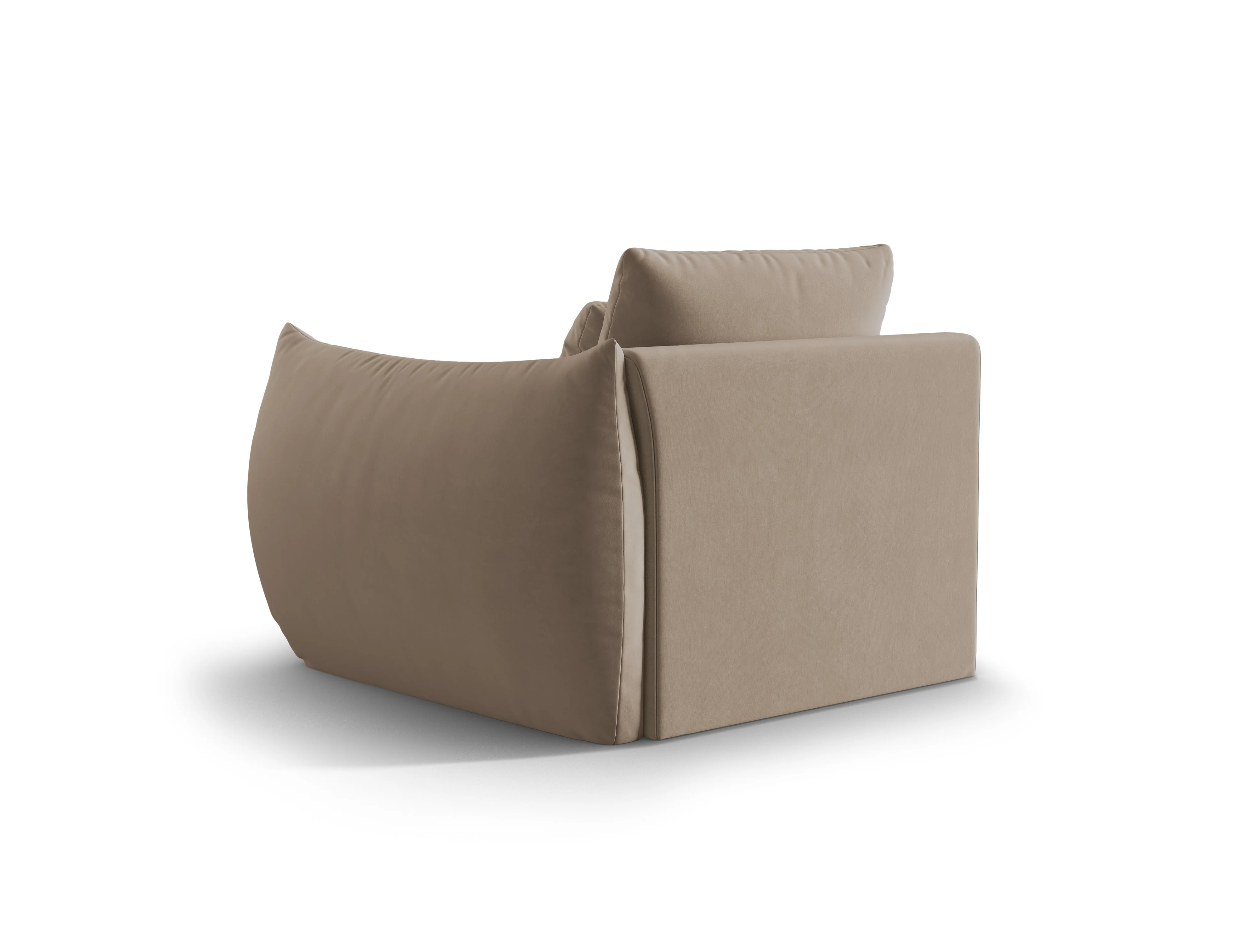 Sofa modułowa aksamitna BLOOM - element prawostronny jasnobrązowy - Image 5