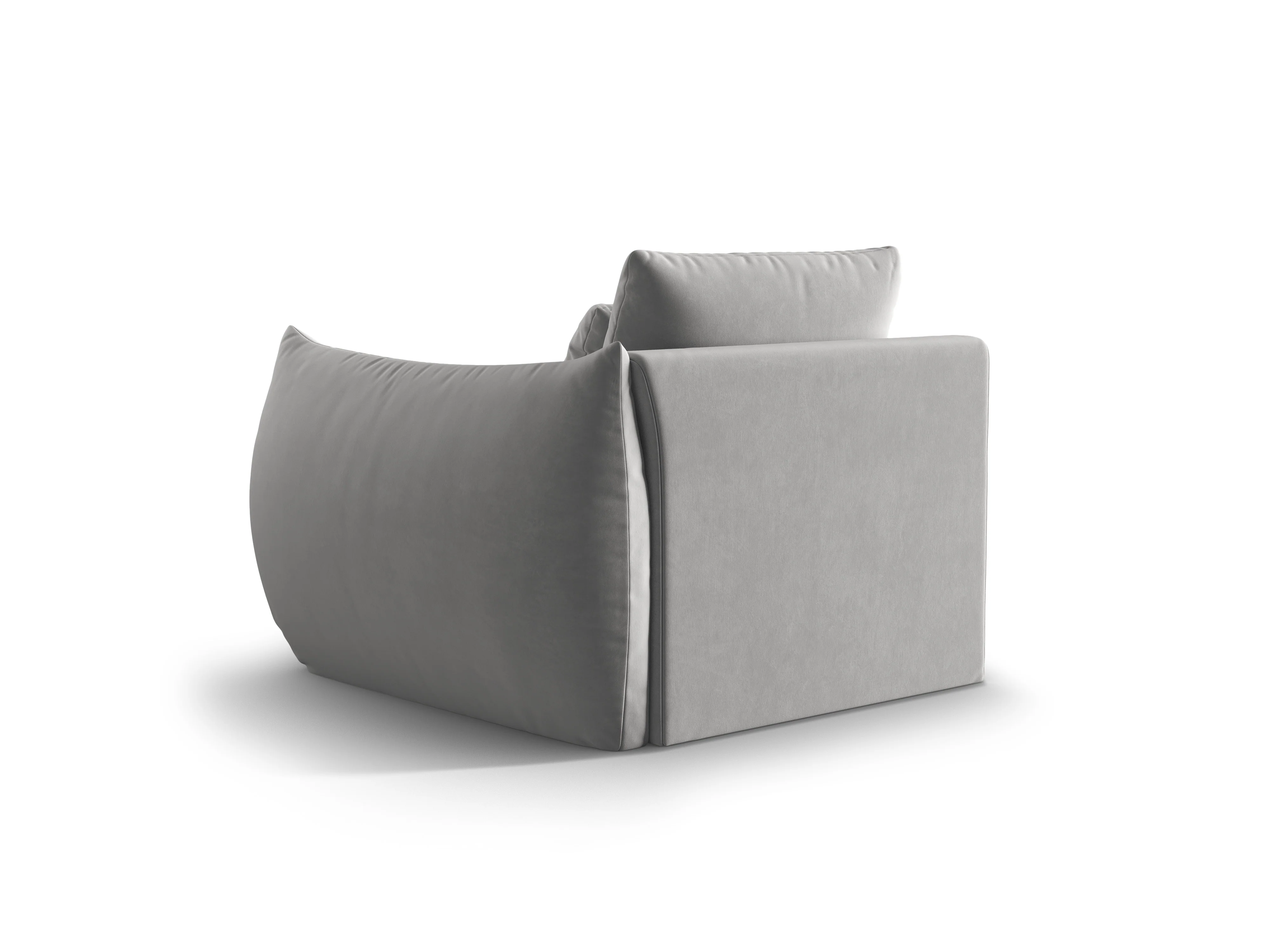 Sofa modułowa aksamitna BLOOM - element prawostronny szary - Image 5