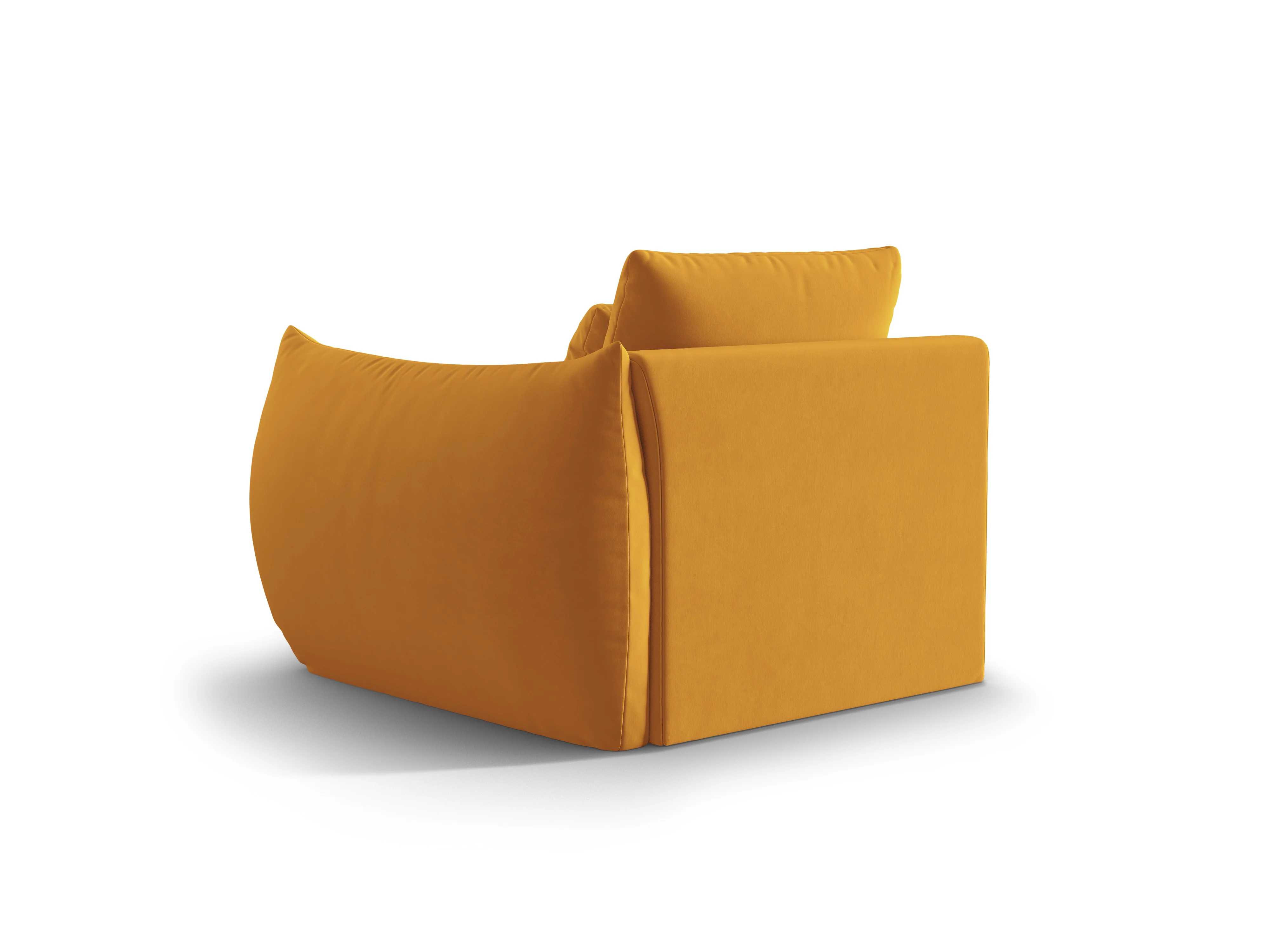 Sofa modułowa aksamitna BLOOM - element prawostronny żółty - Image 5