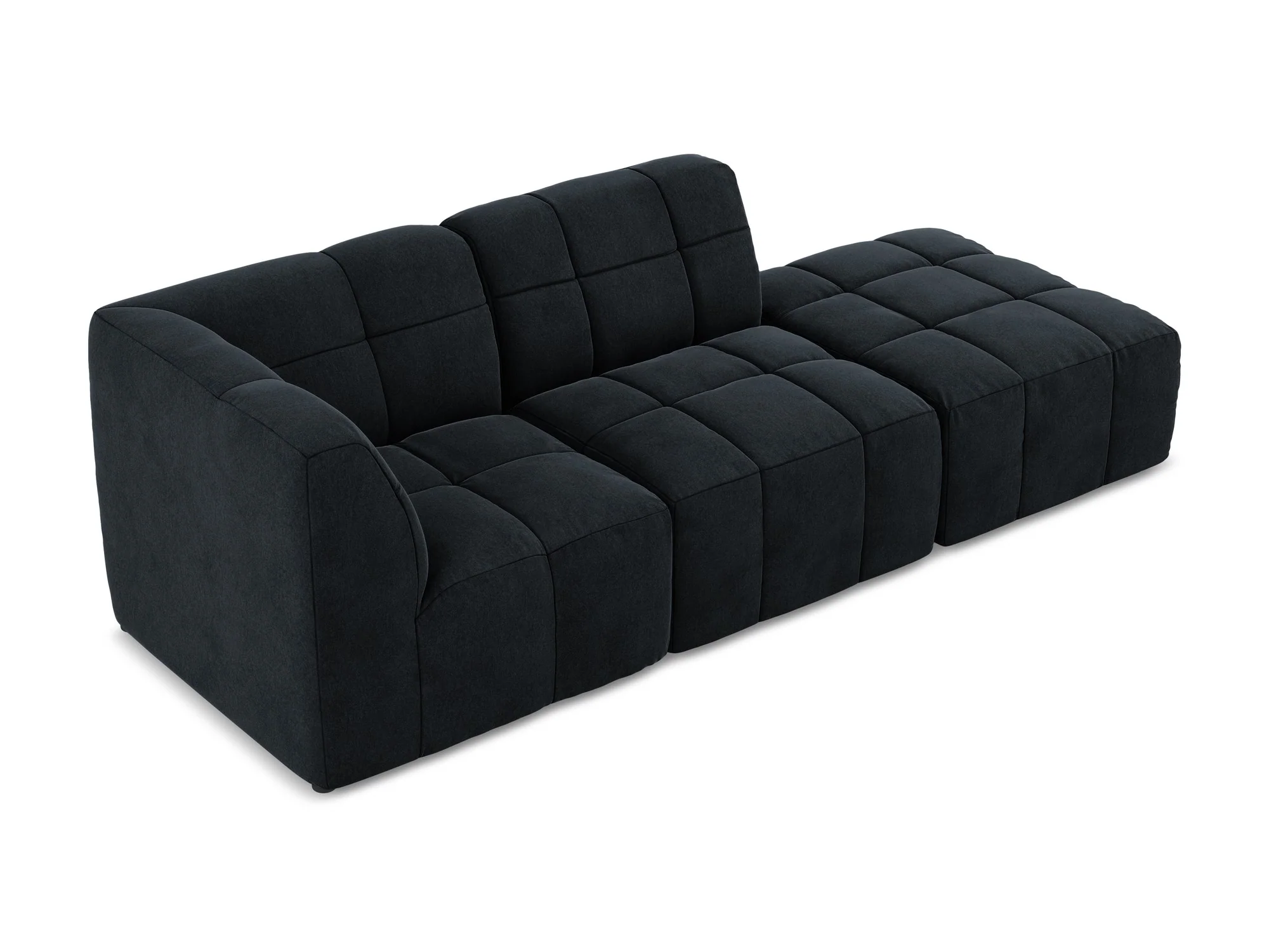 Sofa modułowa aksamitna lewostronna otwarta 3-osobowa ALOHA granat królewski - Image 4