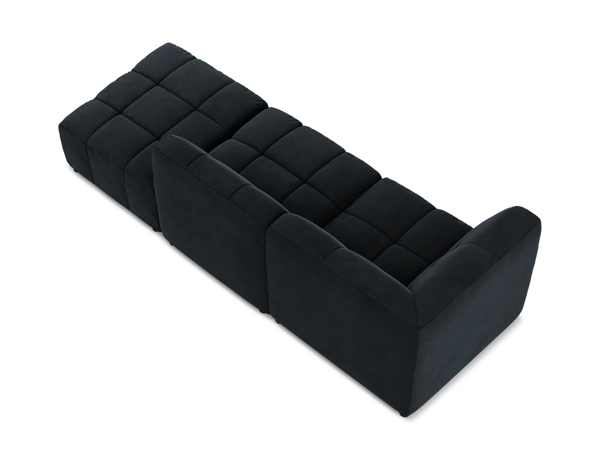 Sofa modułowa aksamitna lewostronna otwarta 3-osobowa ALOHA granat królewski - Image 5